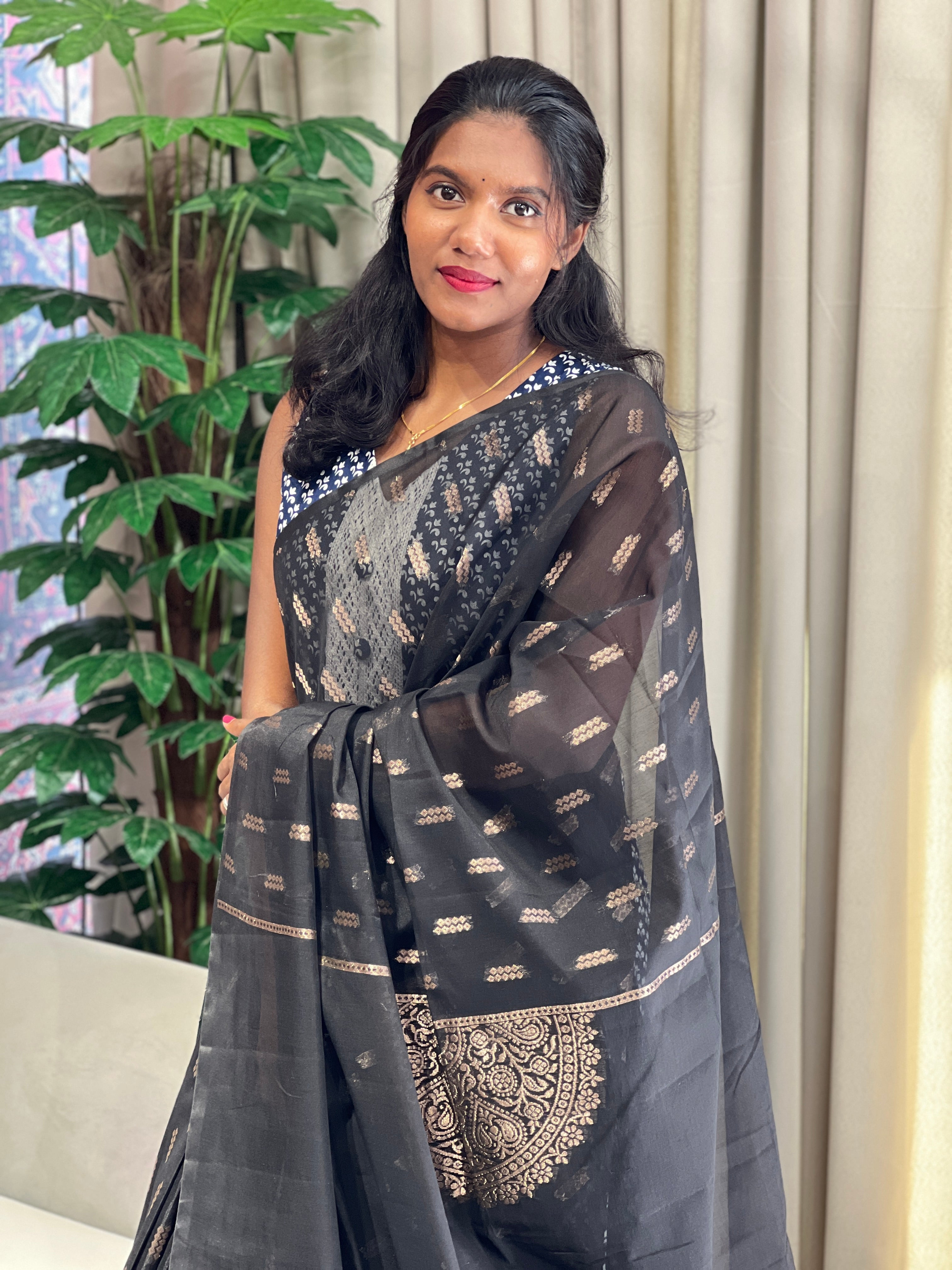 Zari Woven Cotton Silk Saree | YNG1041