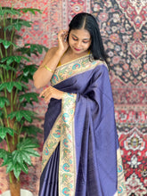Ikat Printed Tussar Silk Saree | SSN282