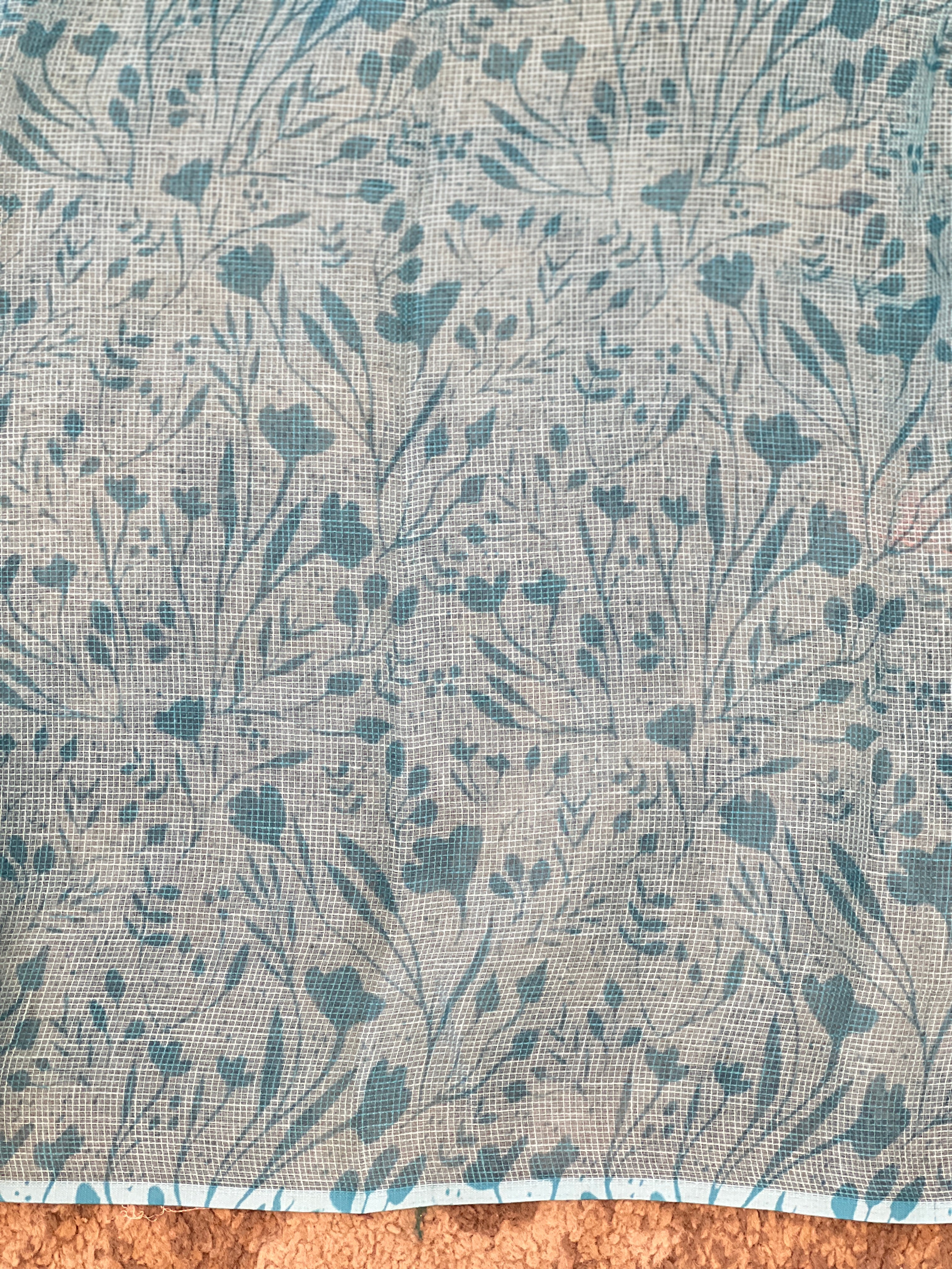 Floral Printed Pattern Linen Saree | YNG1479