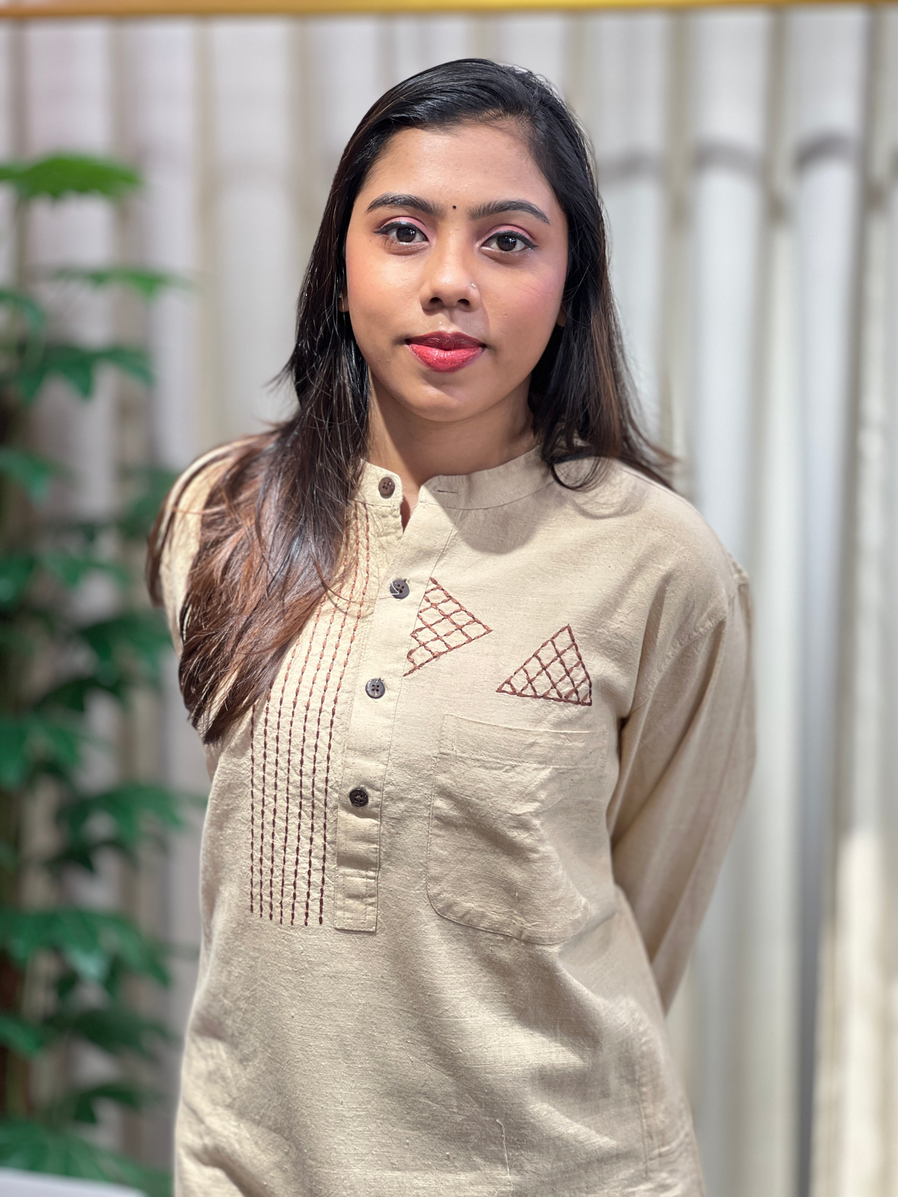 Embroidered Cotton Kurta | DNT127
