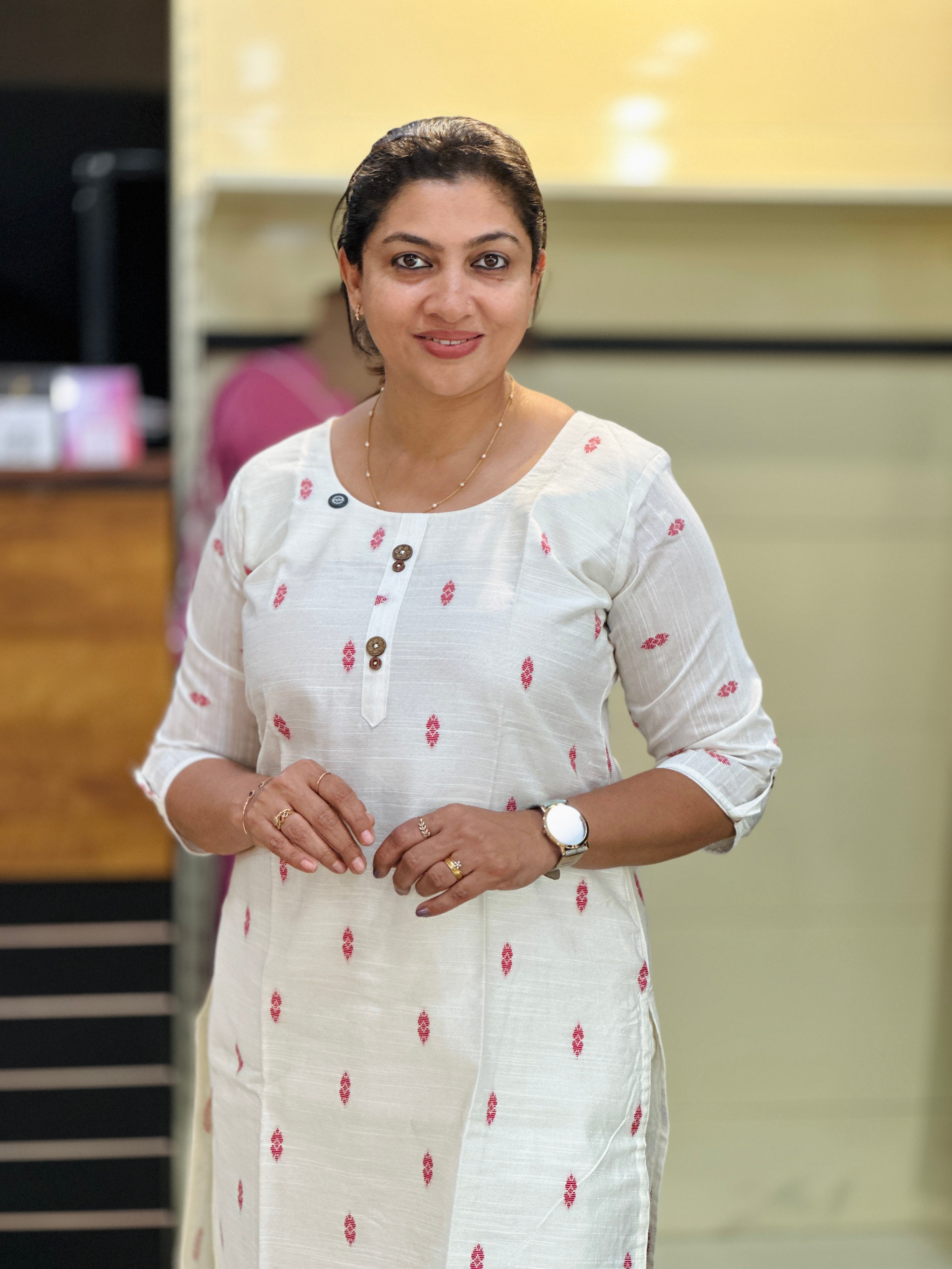 Butta Weaved Slub Cotton Kurta | MD102