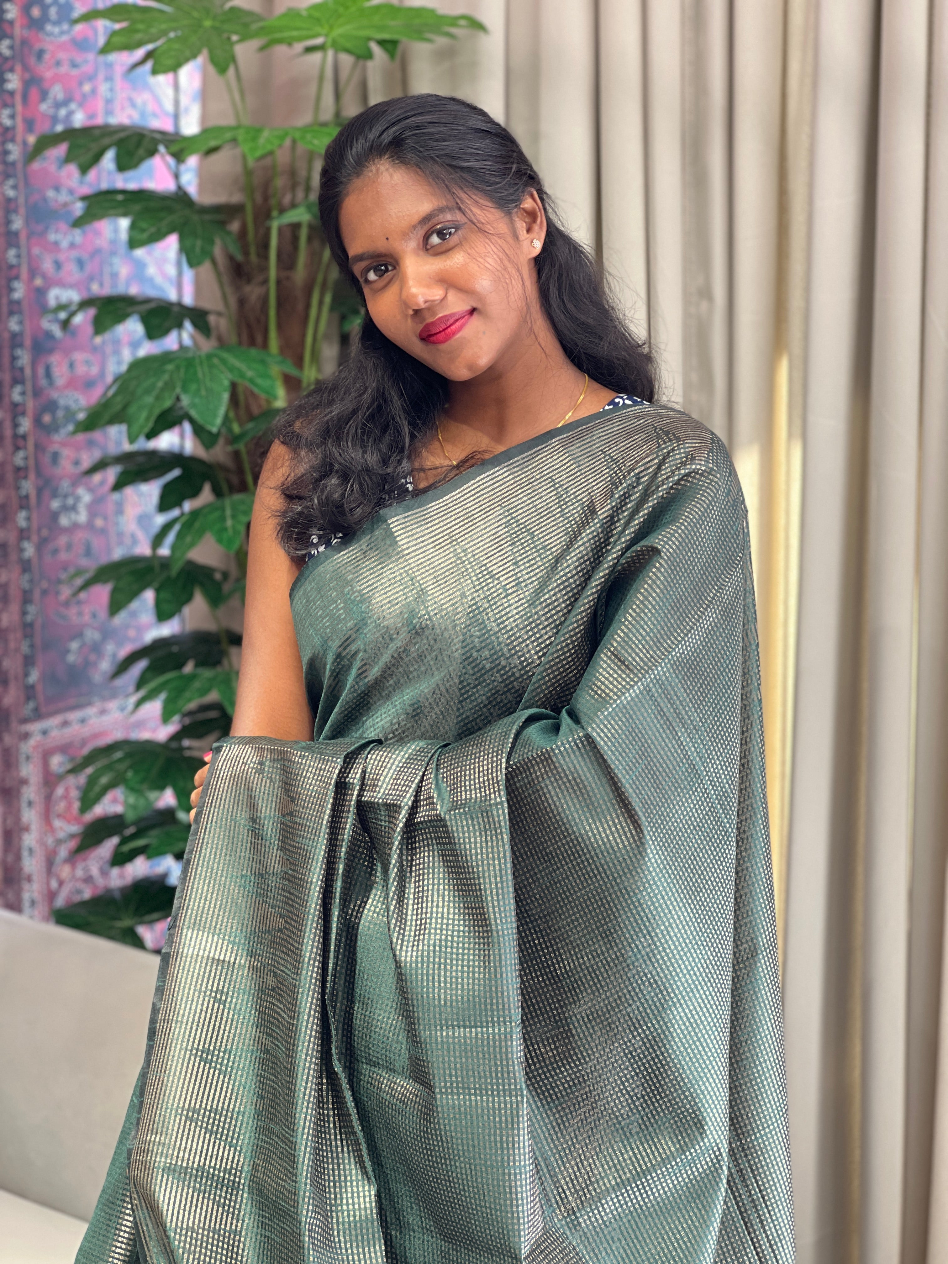 Tissue Woven Cotton Silk Saree | YNG1027