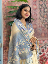 Batik Printed Semi Tussar Saree | SSN287