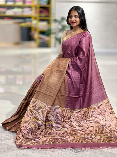 Kesiya Weaved Tussar Saree | ACT1373