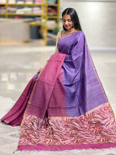 Kesiya Weaved Tussar Saree | ACT1370