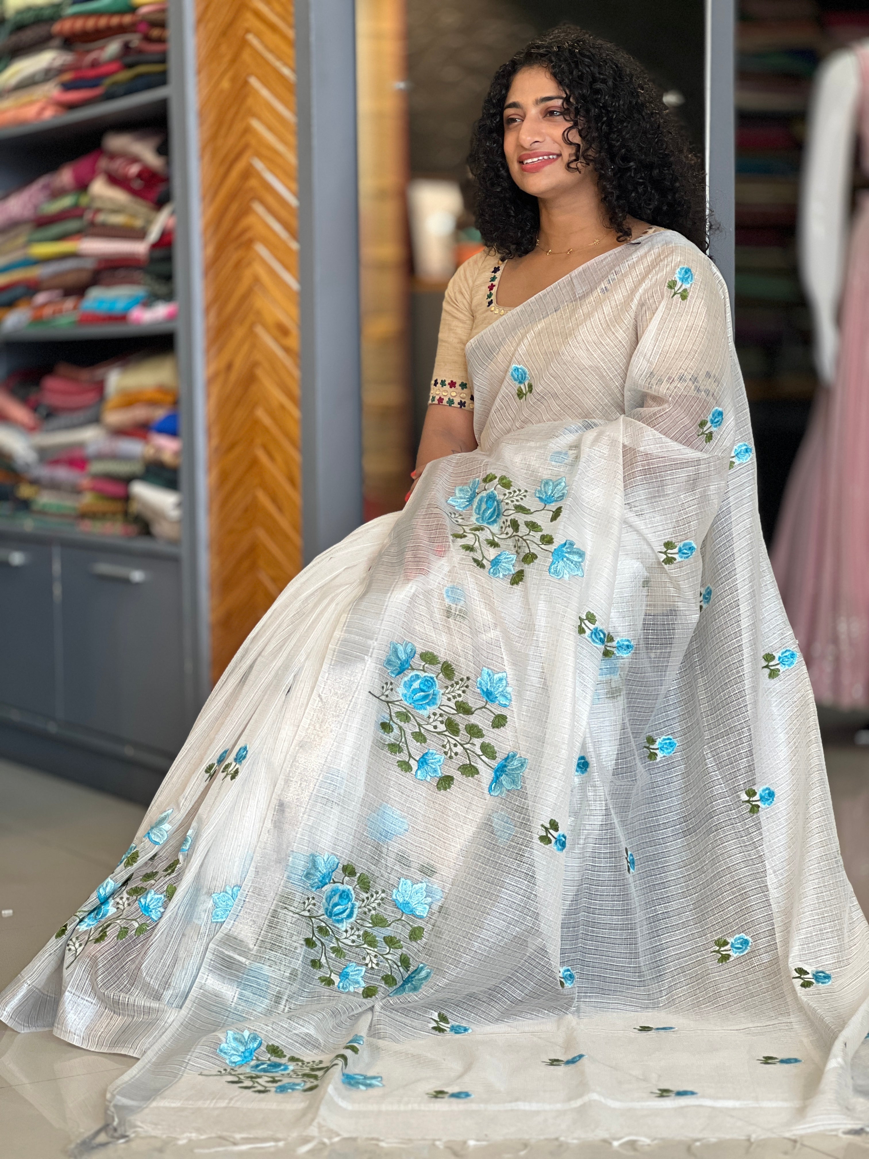 Floral Bunches Silky Kota Saree | NHH242