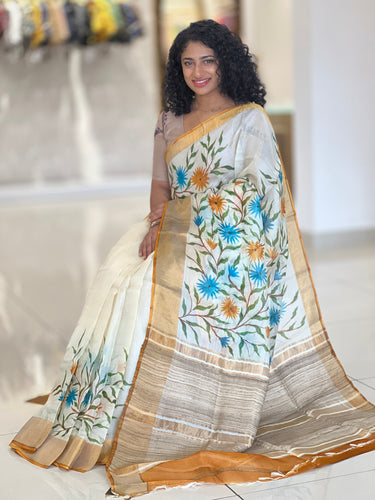 Hand Painted Tussar Kota Saree | SBS943