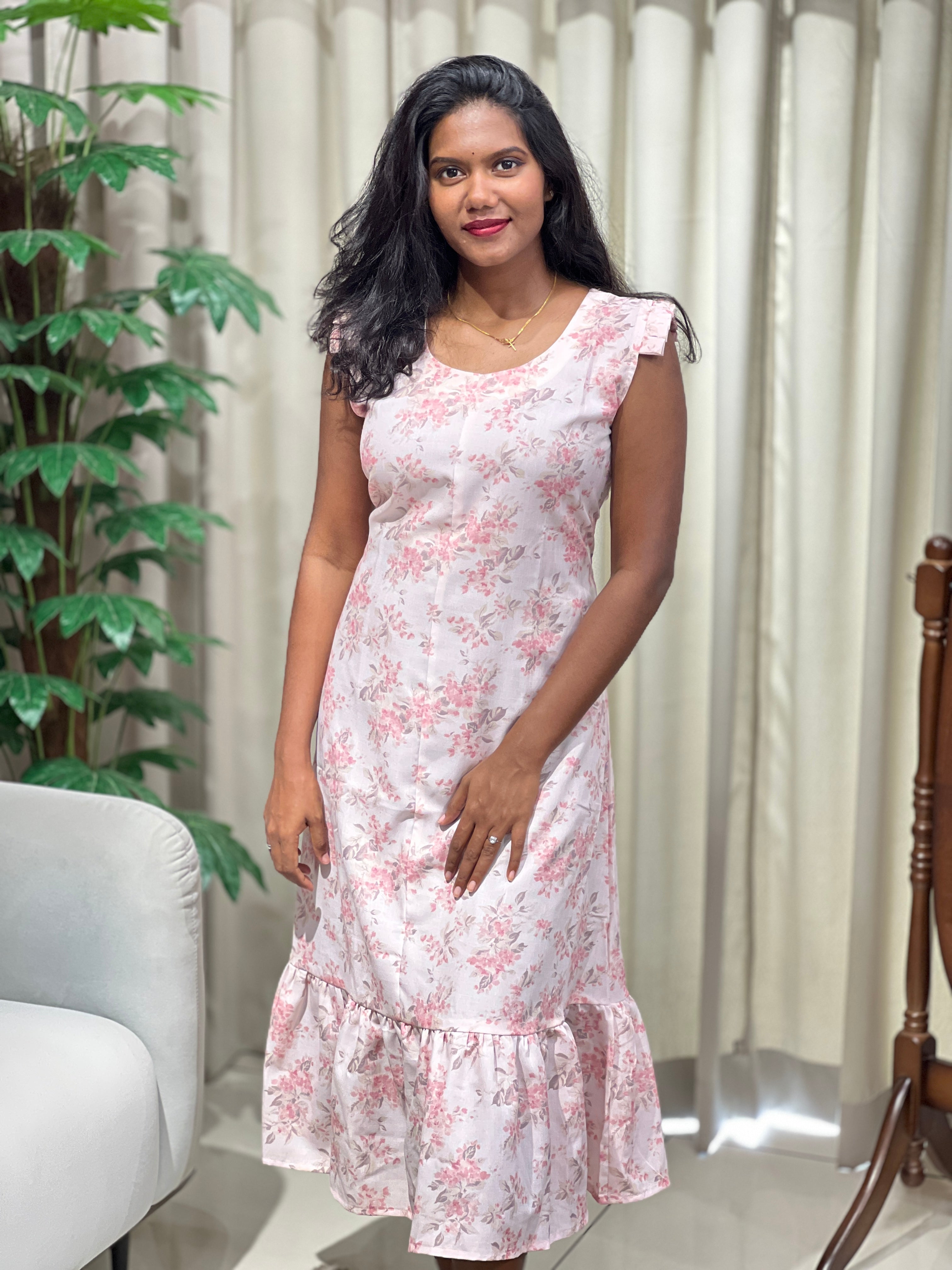 Floral Printed Cotton Kurta | RMLA292