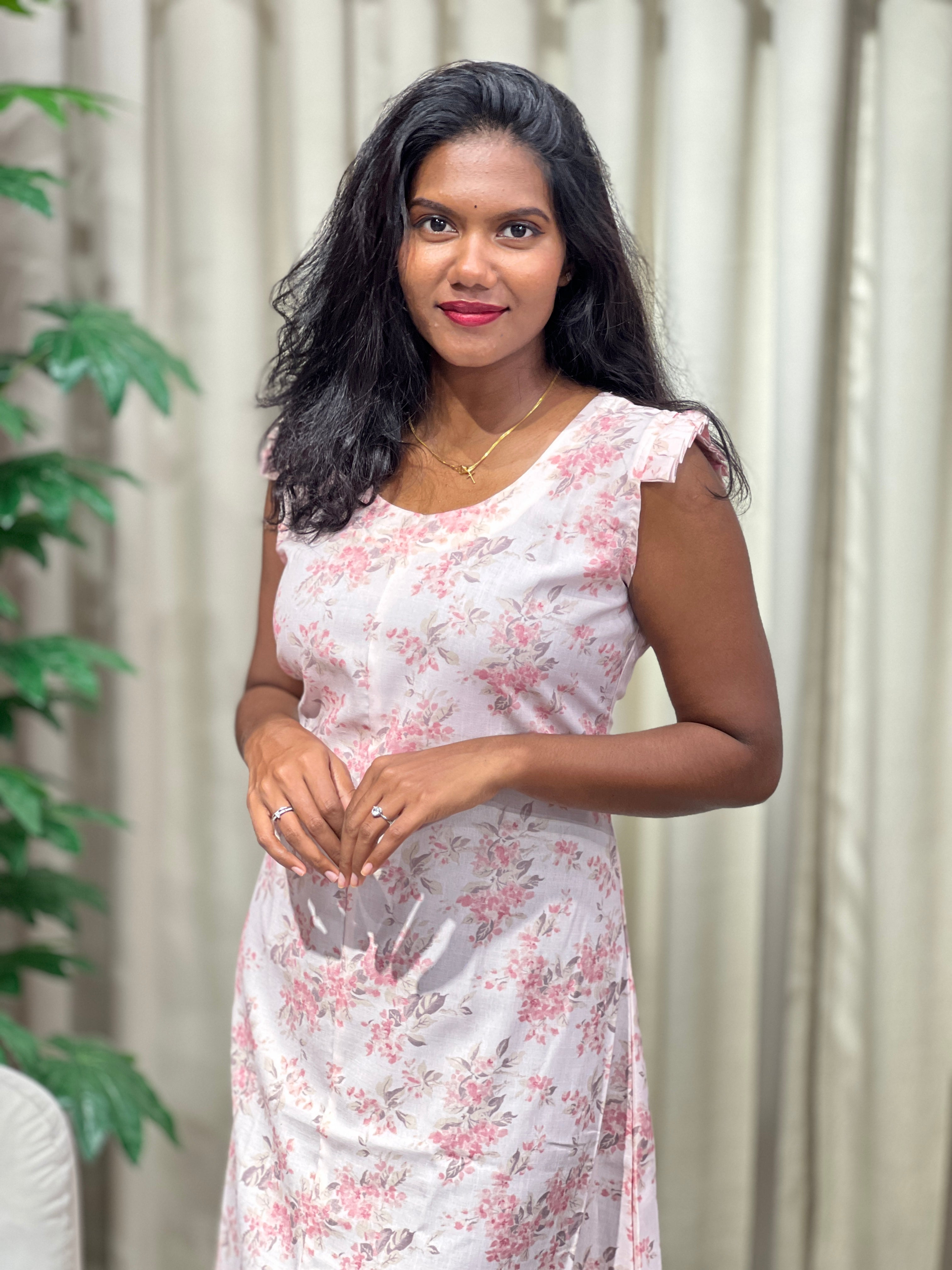 Floral Printed Cotton Kurta | RMLA292