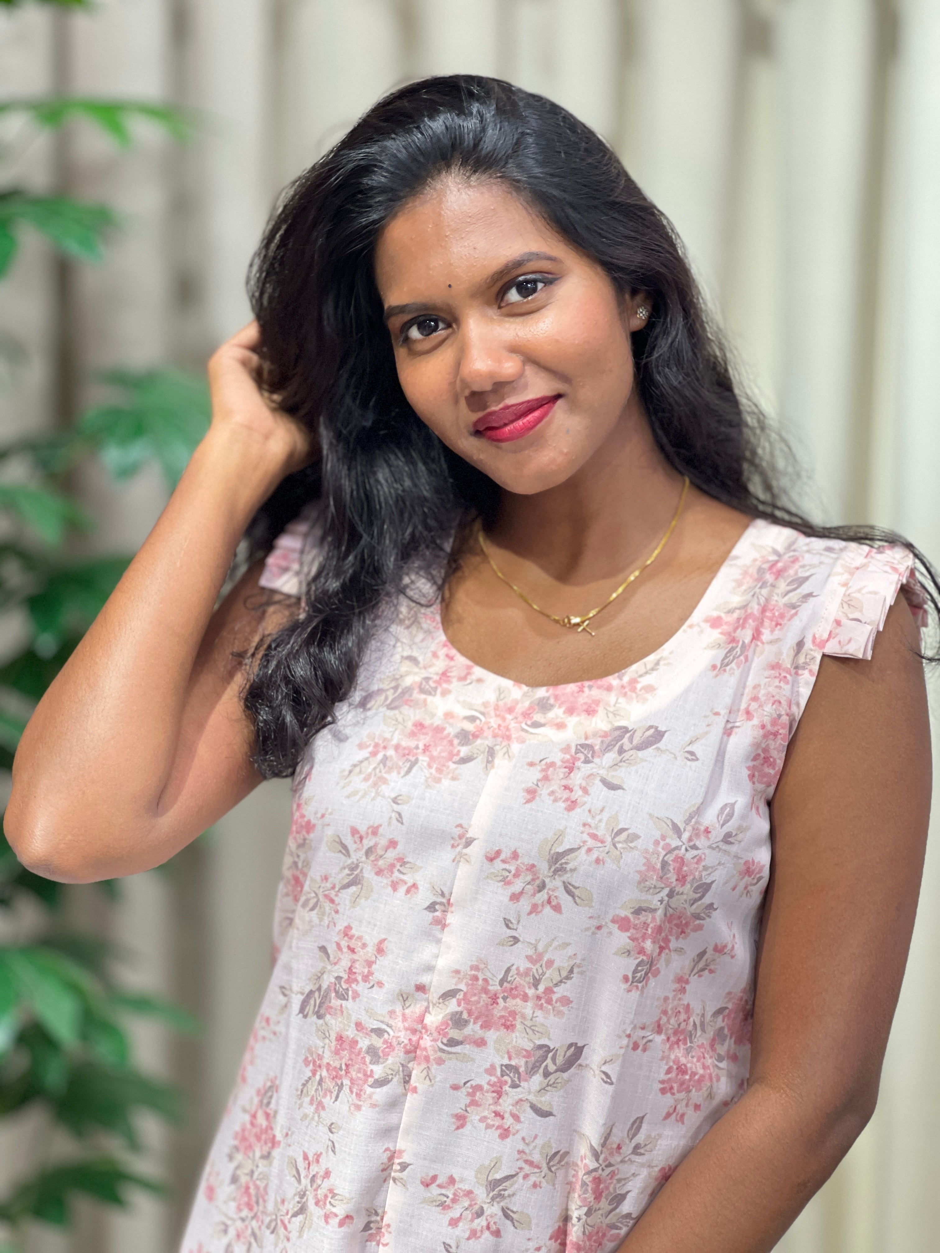 Floral Printed Cotton Kurta | RMLA292