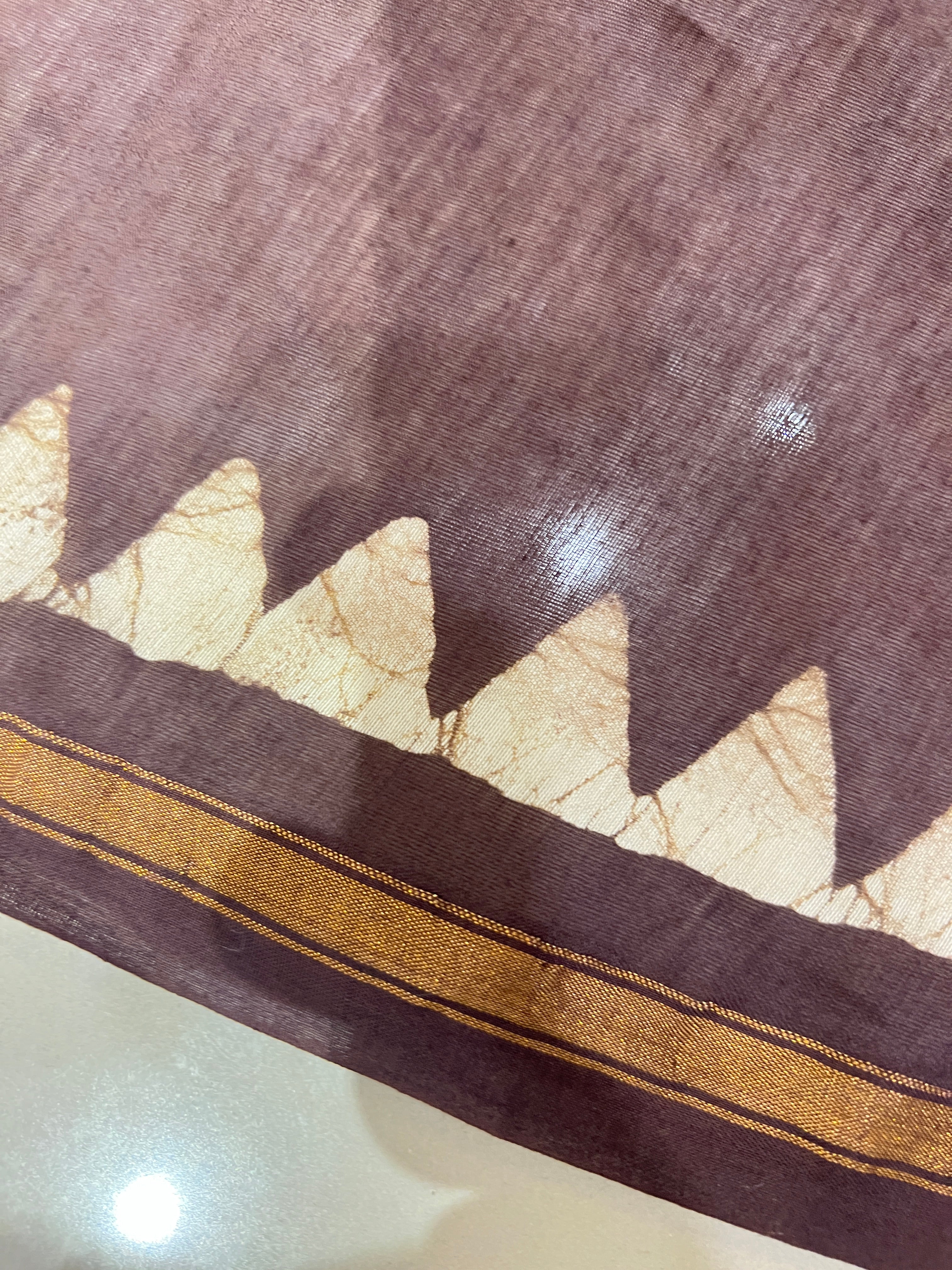Banarasi With Batik Inspired Digital Printed Chanderi Silk Saree | RGD635