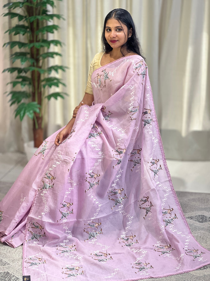 Warli Embroidery Detailed Kota Saree | BLD1336