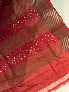 Geometrical Printed Tussar Saree | RGD174