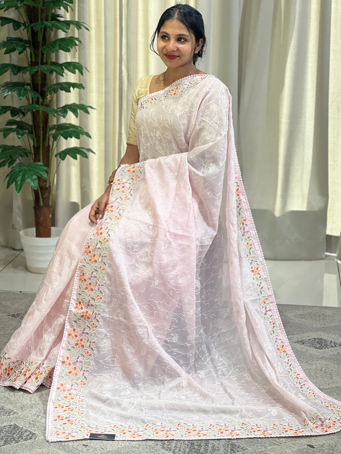 Point Embroidery Silky Kota Saree | BLD1309