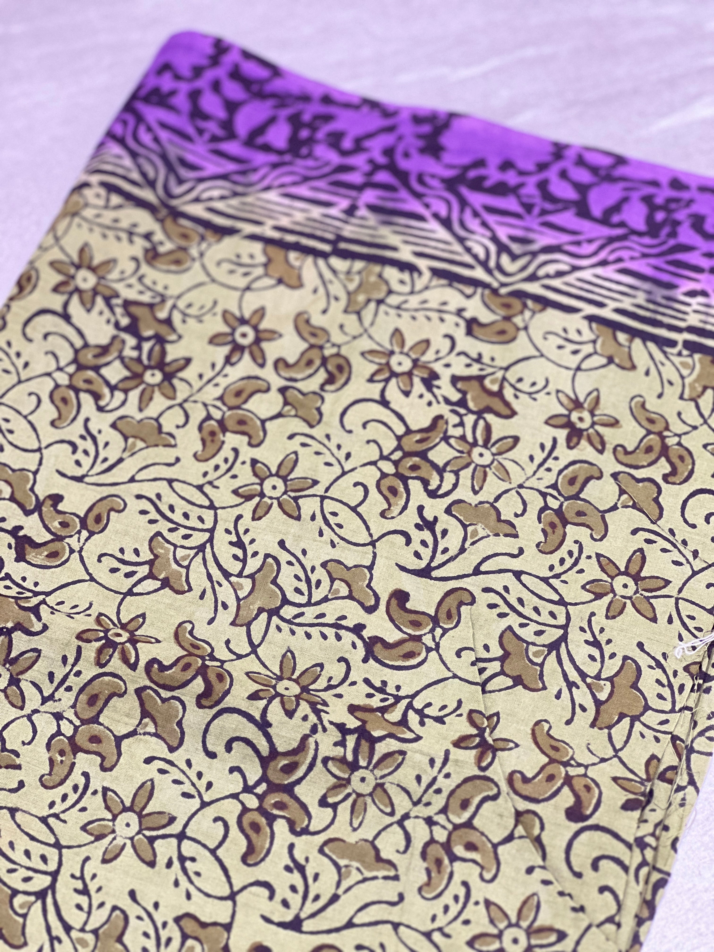 Print Detailed Cotton Blouse Material | RMBT252