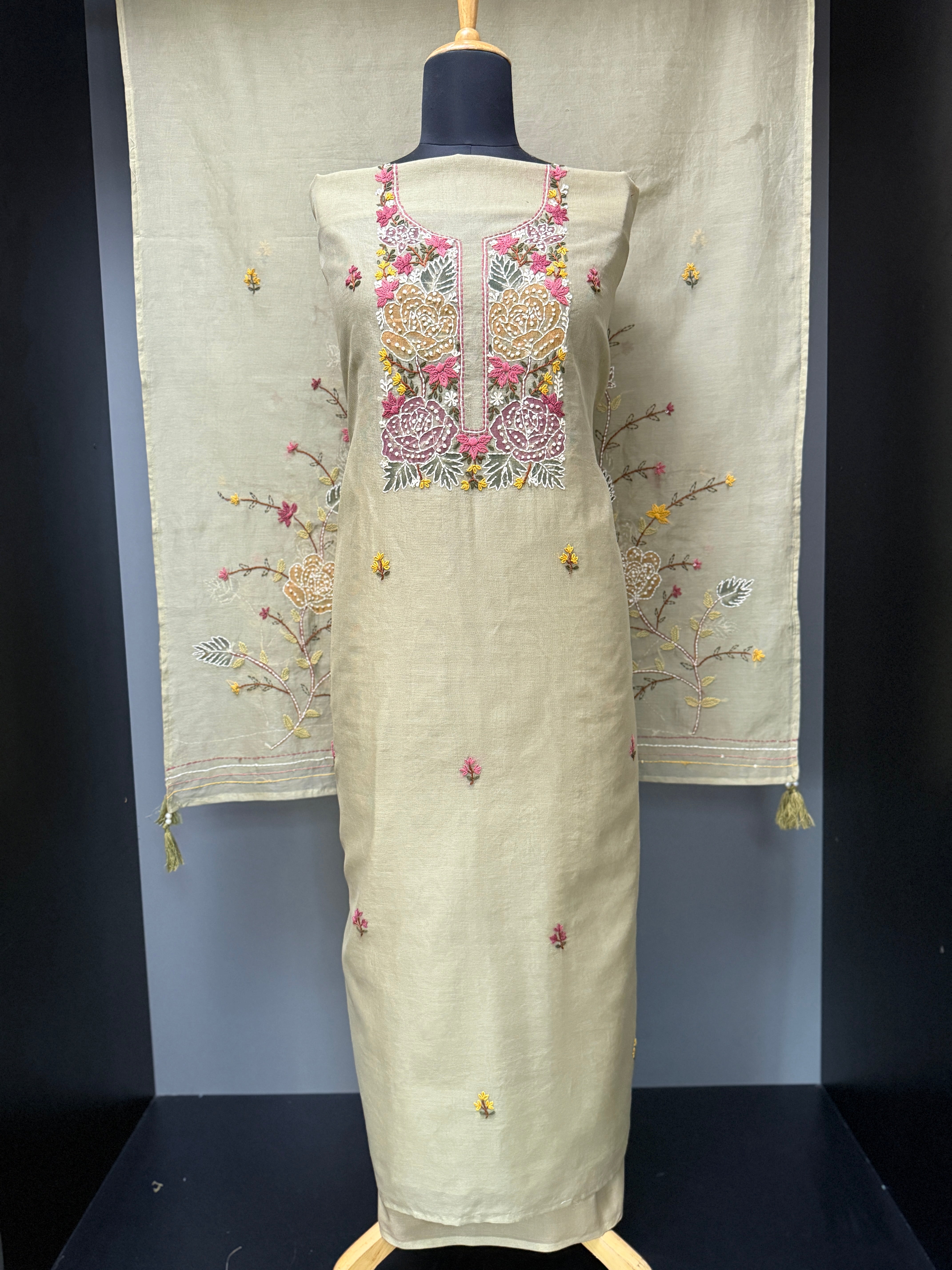 Hand Work Super Net Kota Salwar Set | PHU166