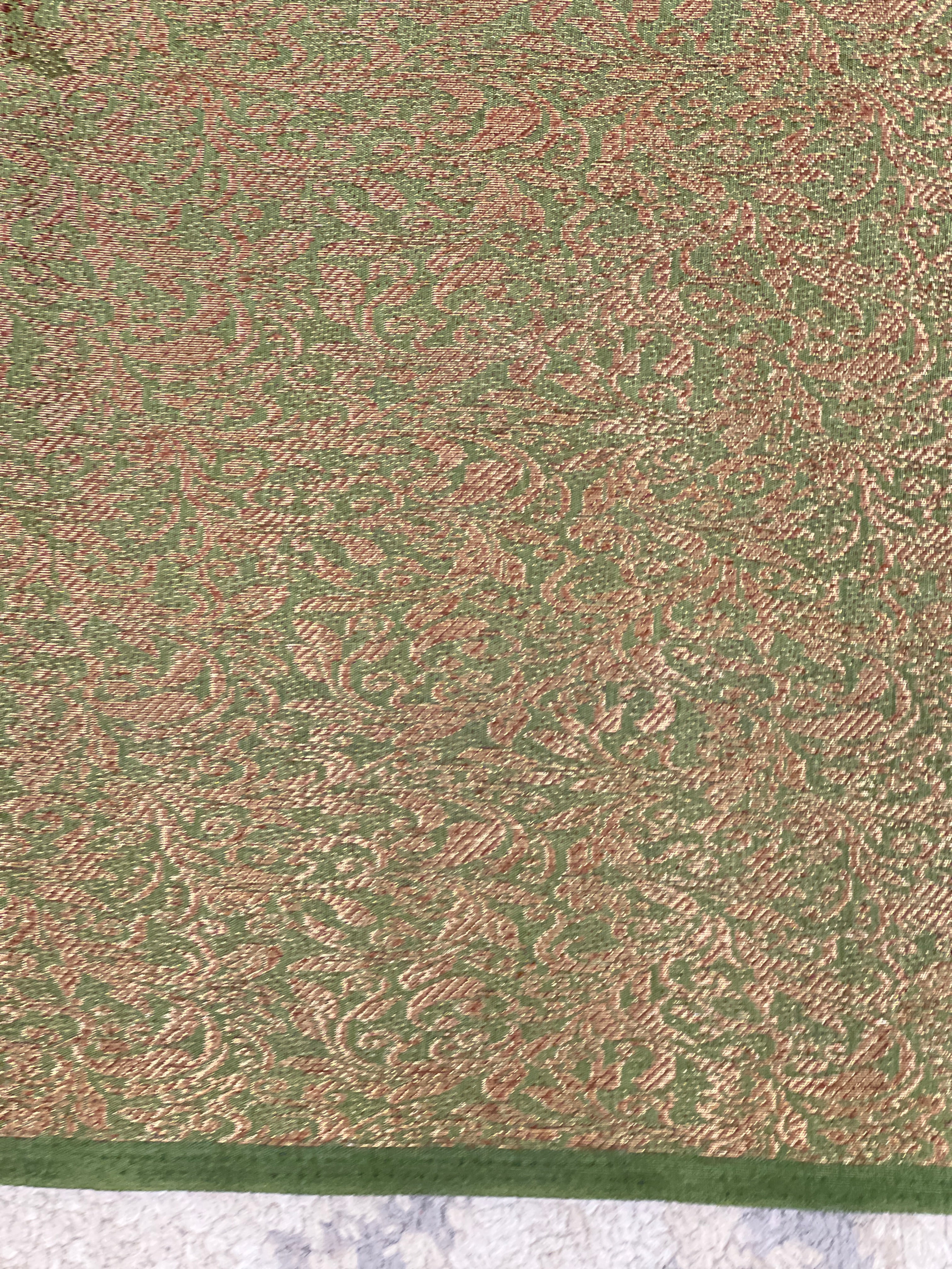Solid Patterned Zari Border Cotton Saree | YNG1647