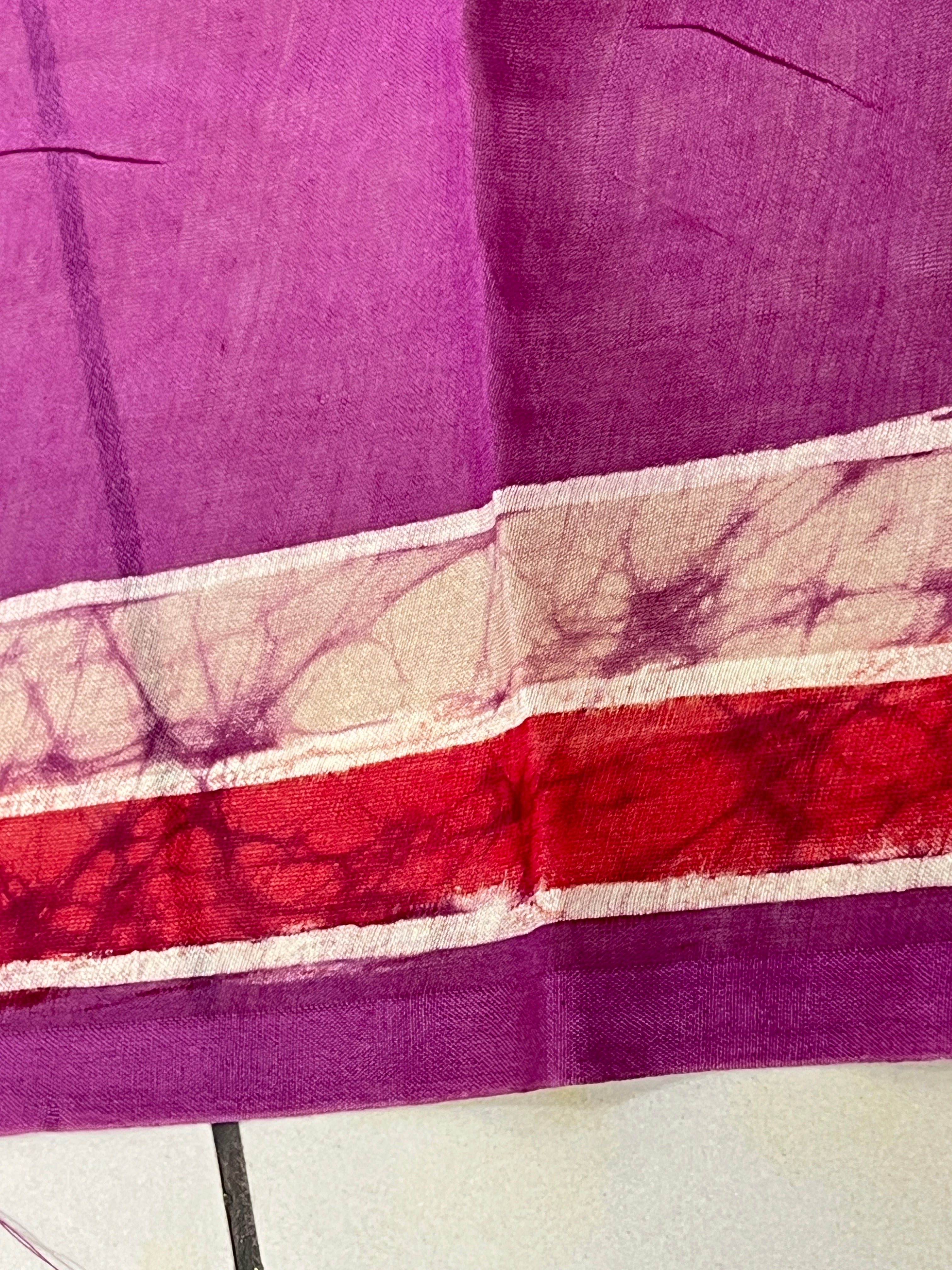 Banarasi With Batik Inspired Digital Printed Chanderi Silk Saree | RGD637