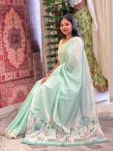 Digital Print With Pitta Work Highlighted Silky Kota Saree | BLD1358