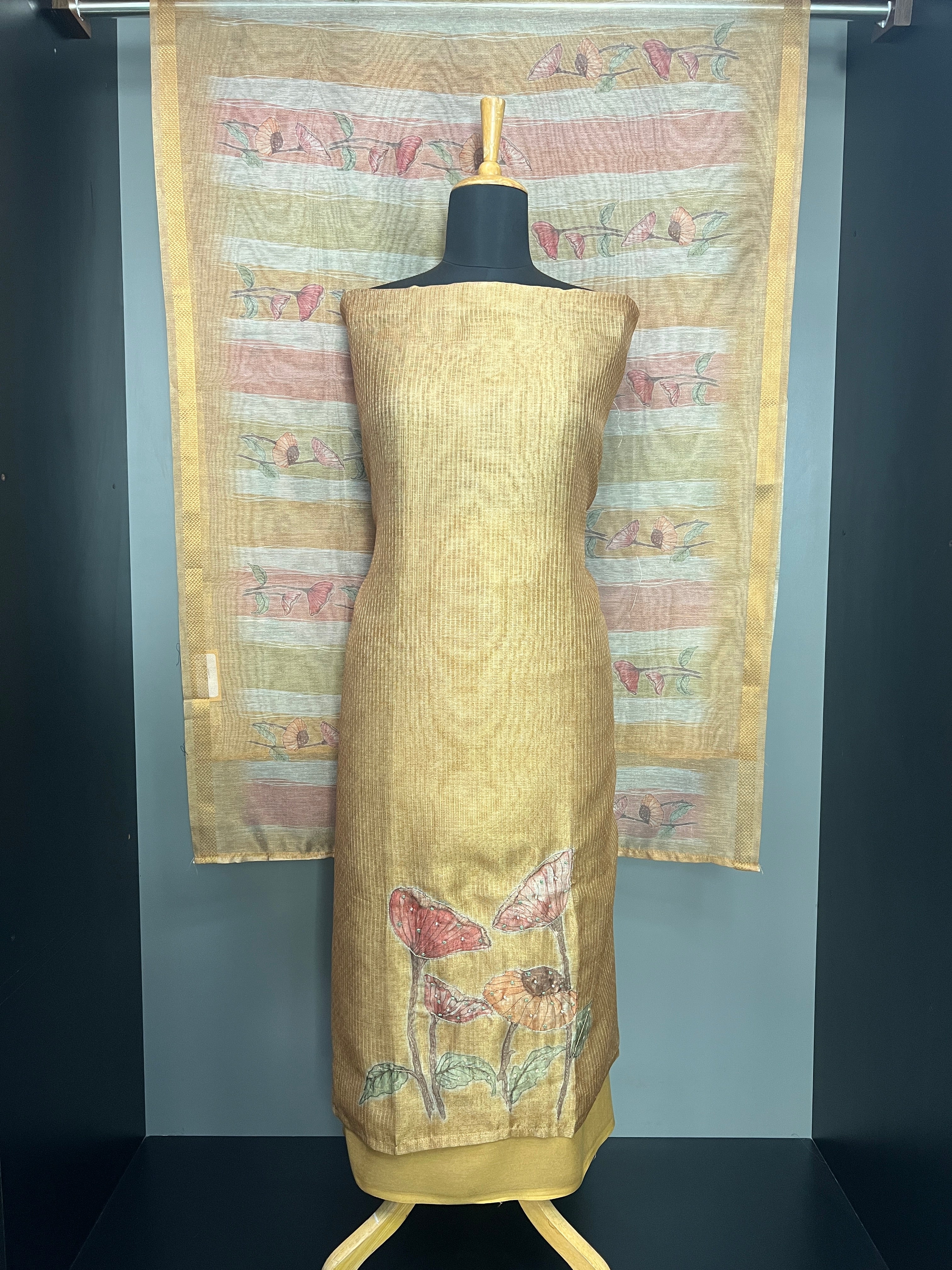 Floral Printed Tissue Kota Salwar Set | SW2283