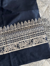 Silk Saree With Block Print Detailing | SIK136