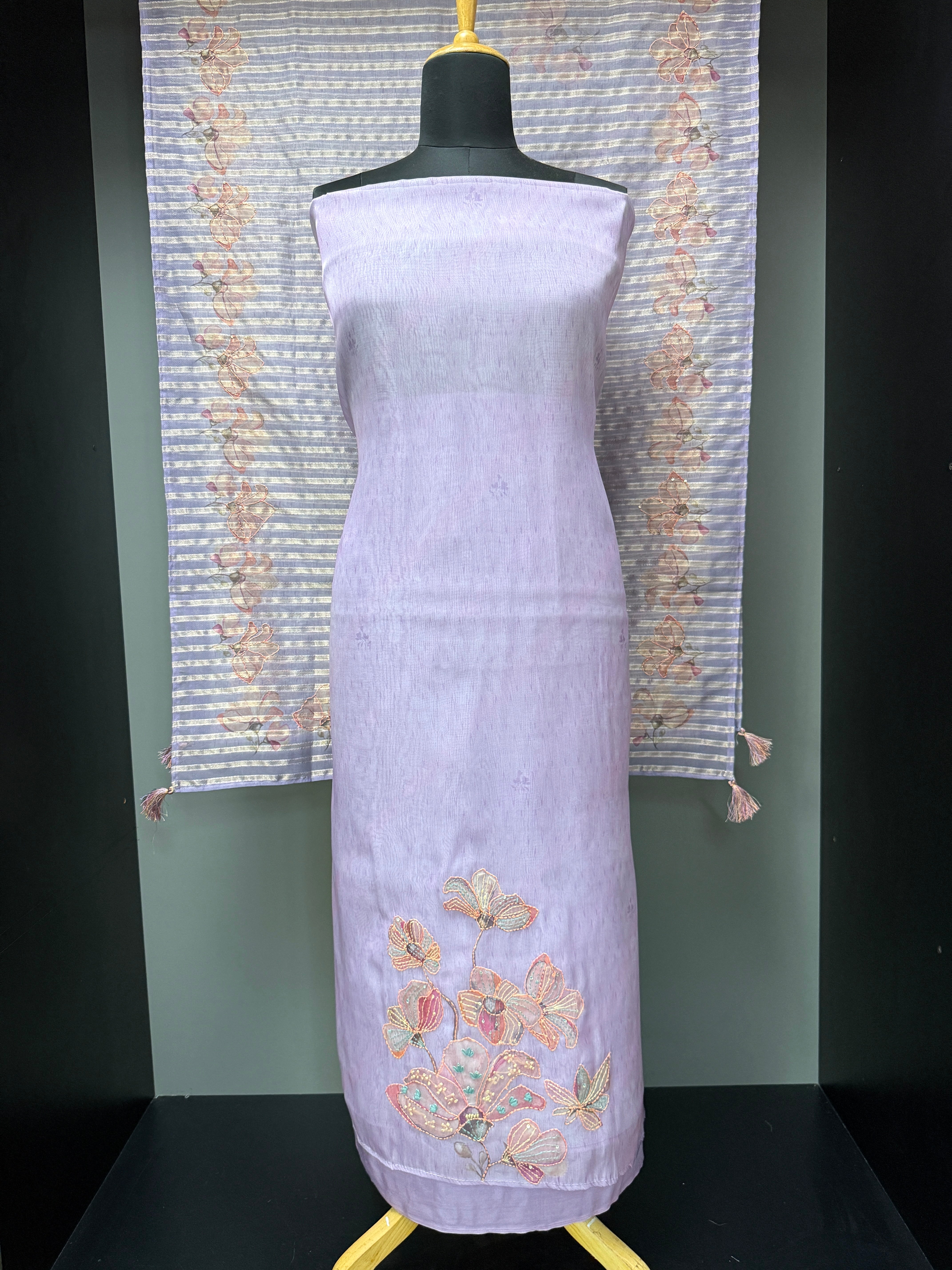 Digital Printed Design Organza Salwar Set | VAN146