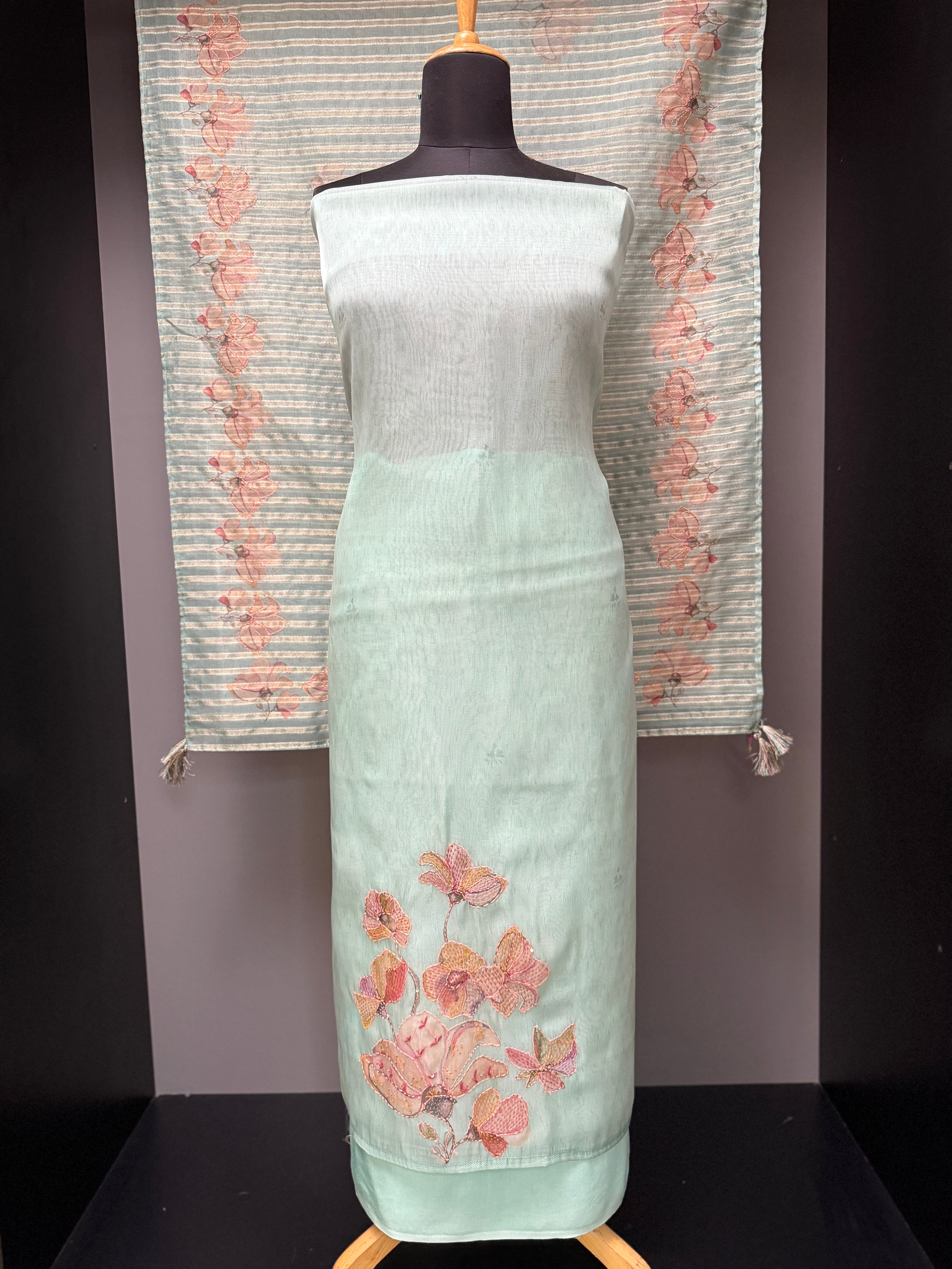 Digital Printed Design Organza Salwar Set | VAN147