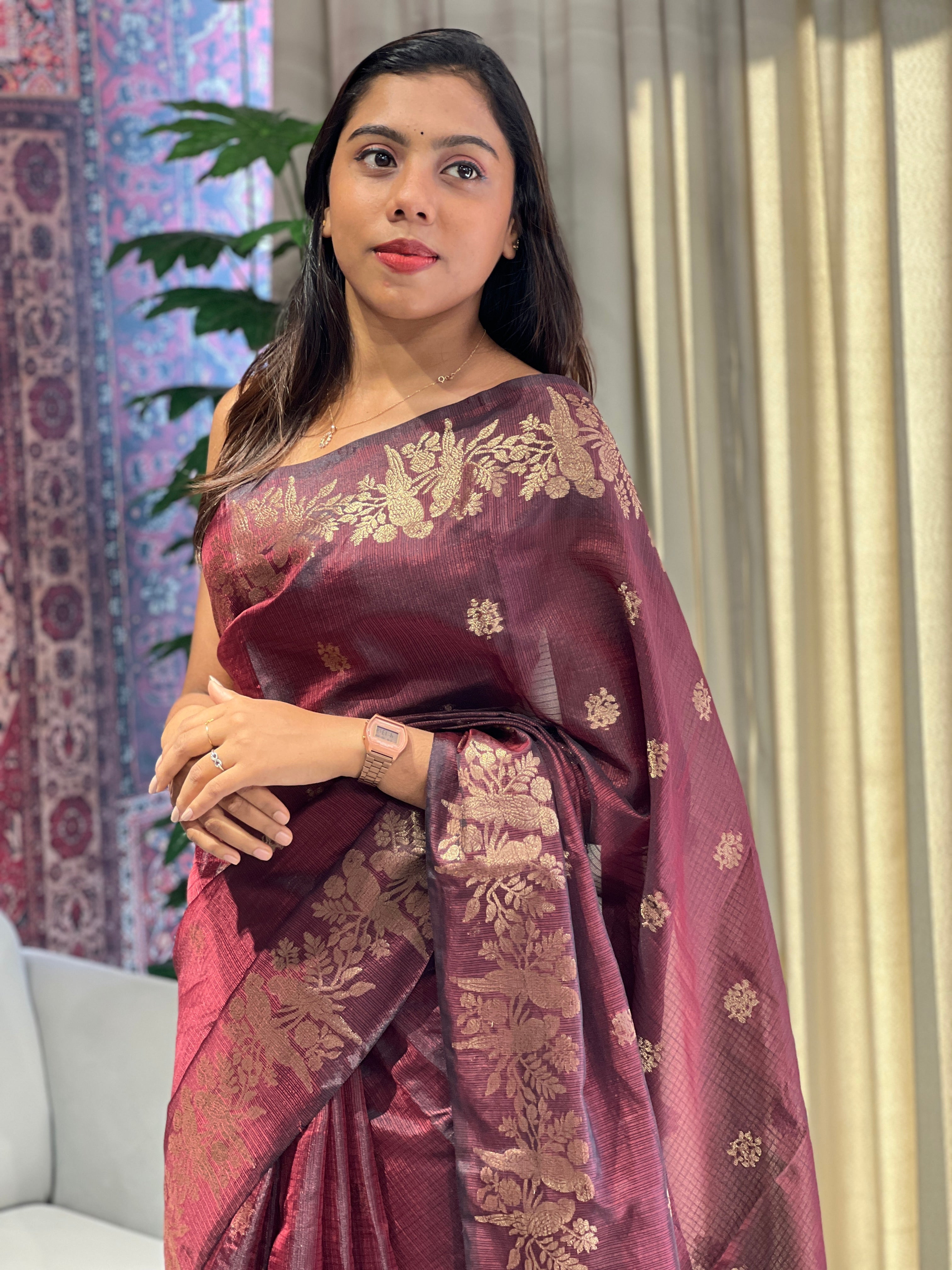 Mangalgiri Border Detailed Silk Kota Saree | YNG1012