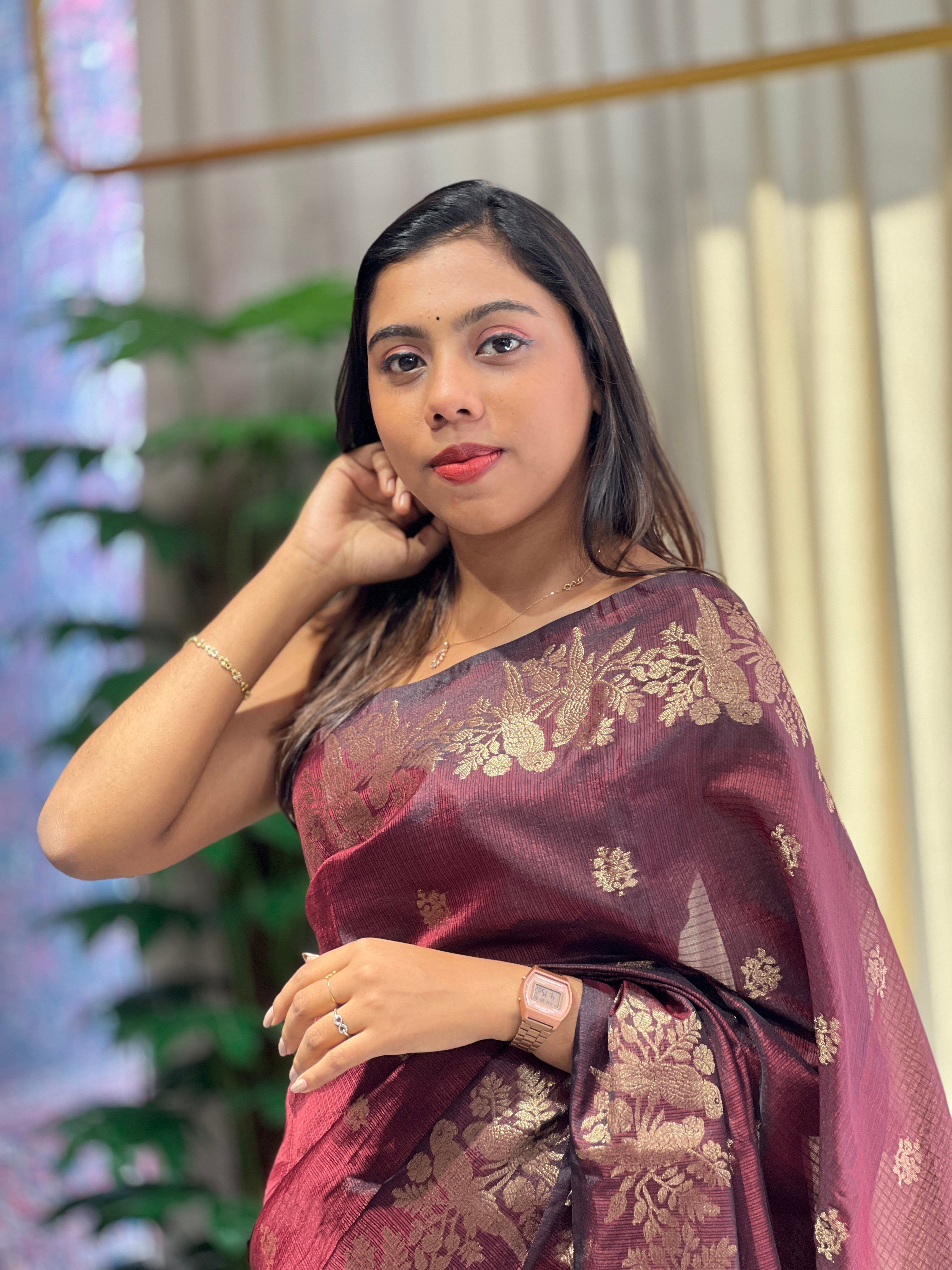 Mangalgiri Border Detailed Silk Kota Saree | YNG1012