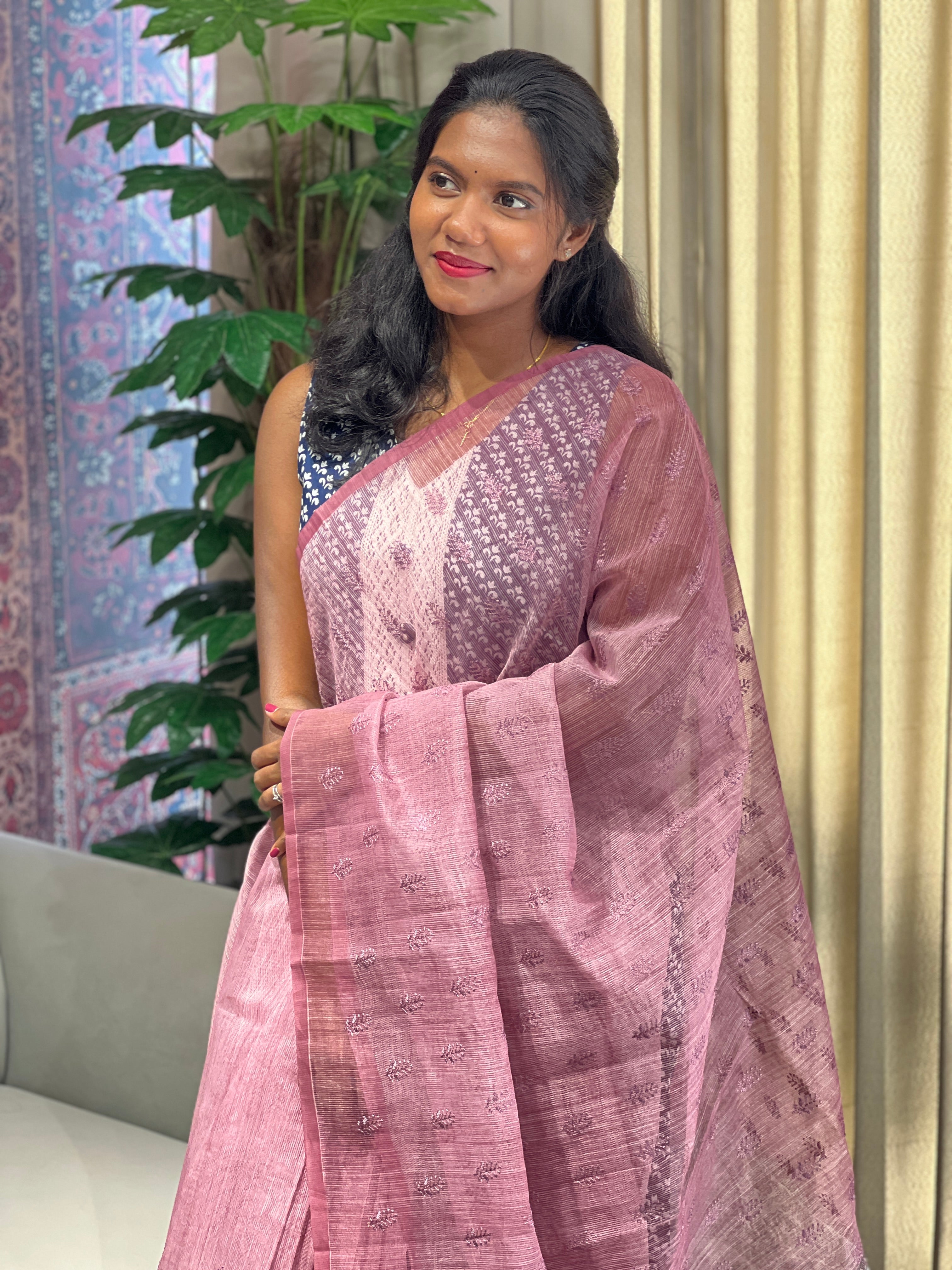 Machine Embroidery Detailed Kota Saree | YNG786