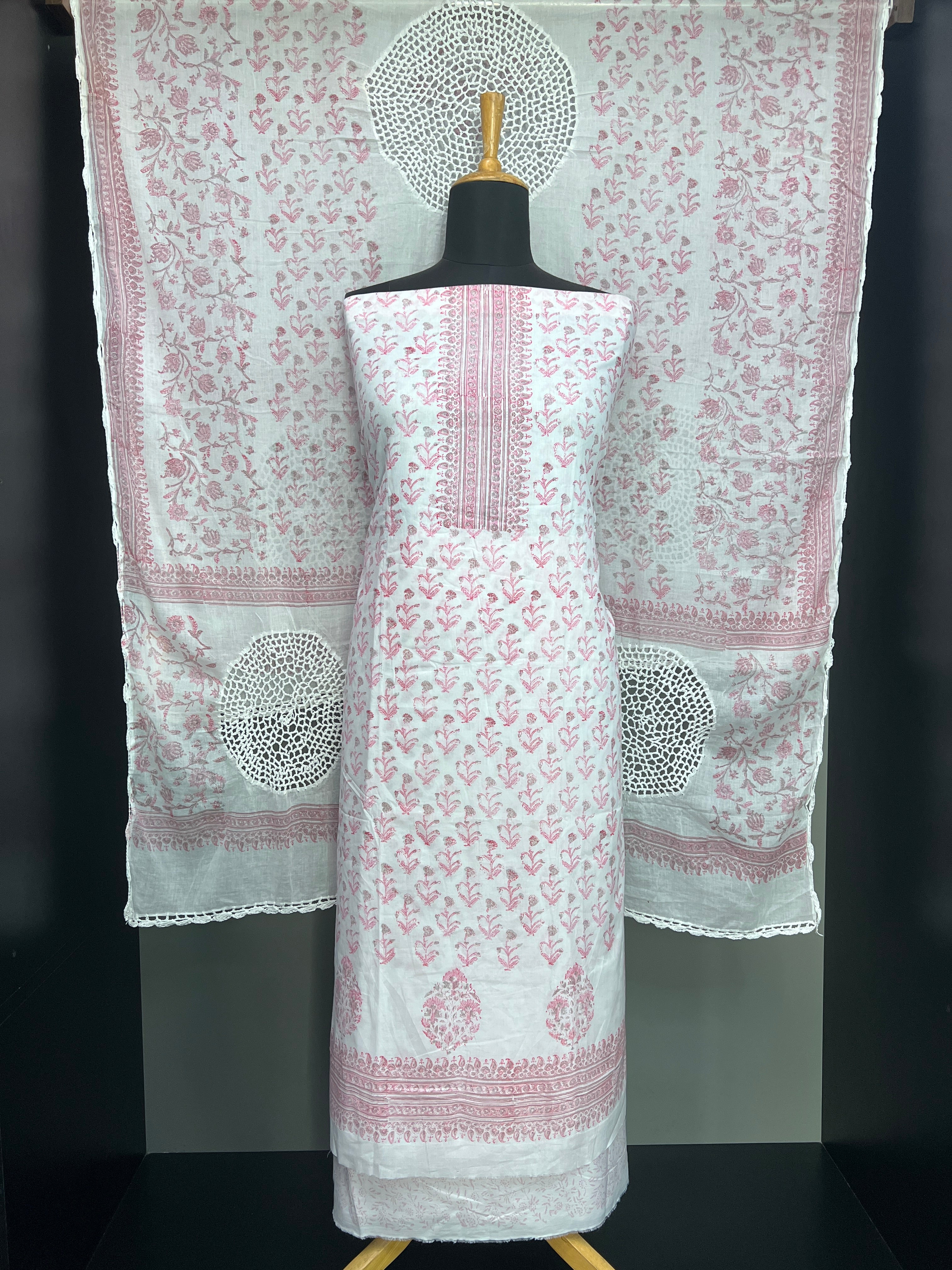 Floral Print Detailed Cotton Salwar Set | SW2314