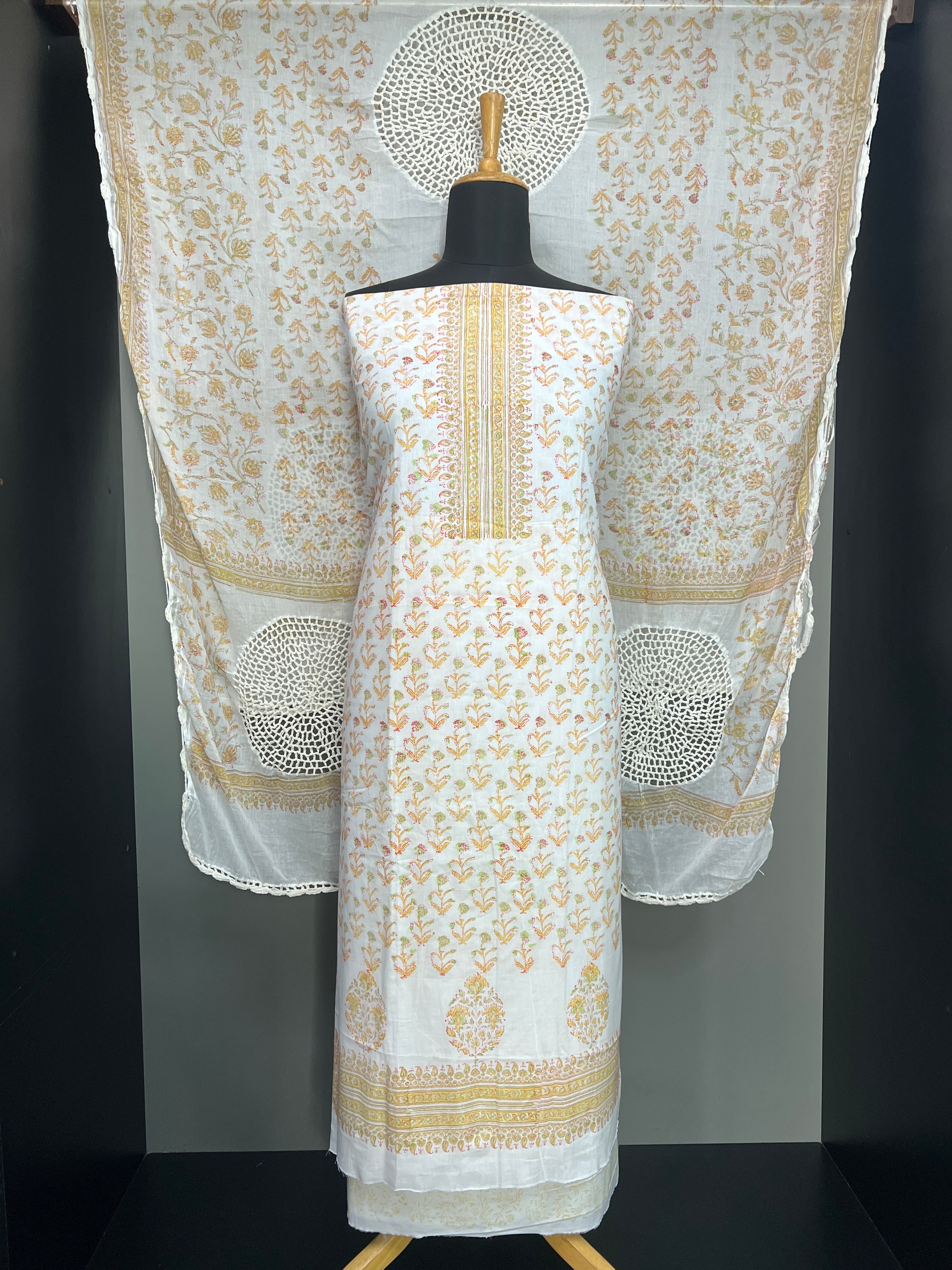 Floral Print Detailed Cotton Salwar Set | SW2313