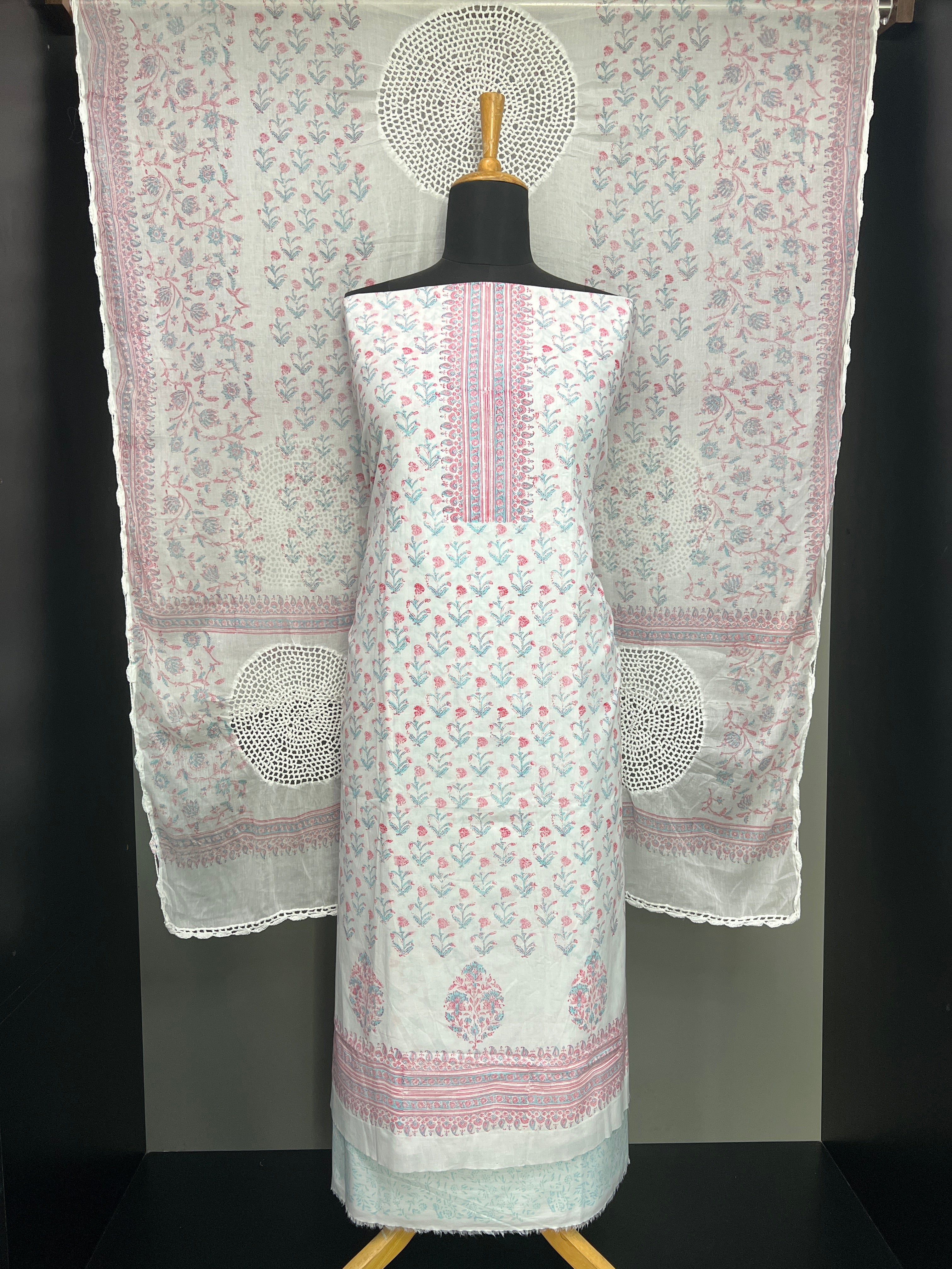 Floral Print Detailed Cotton Salwar Set | SW2316