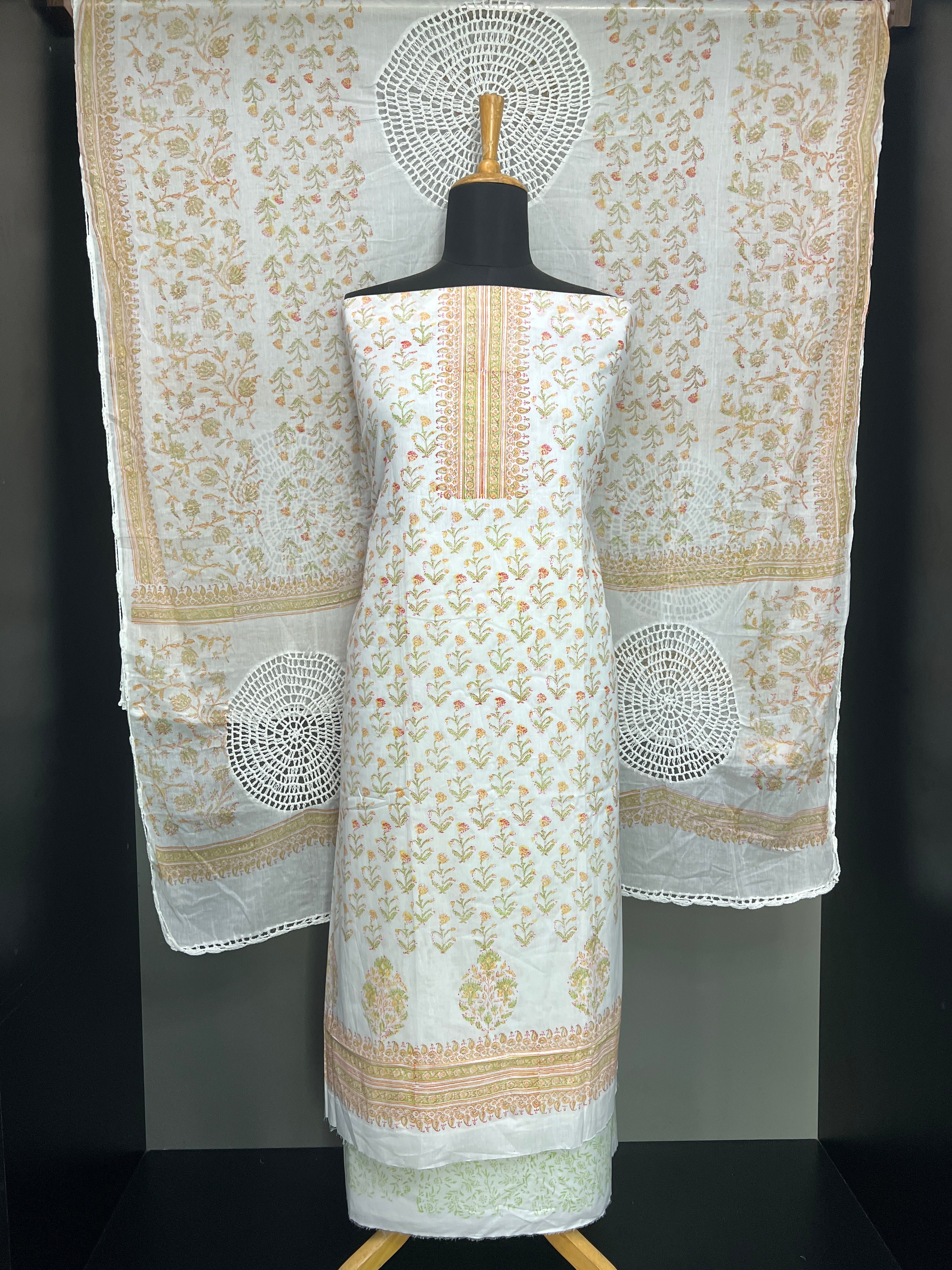 Floral Print Detailed Cotton Salwar Set | SW2315