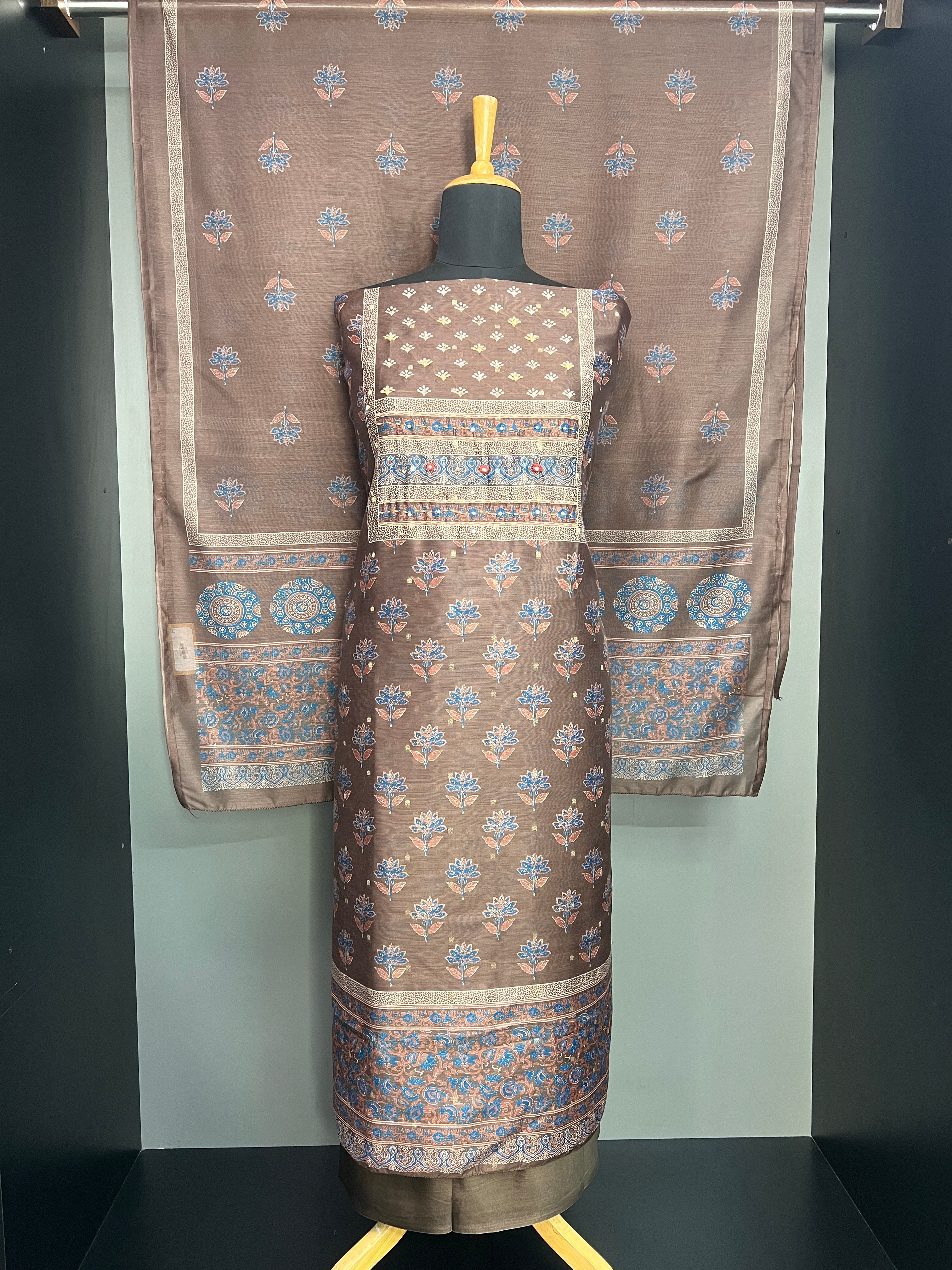 Floral Digital Printed Chanderi Salwar Set | SW2320