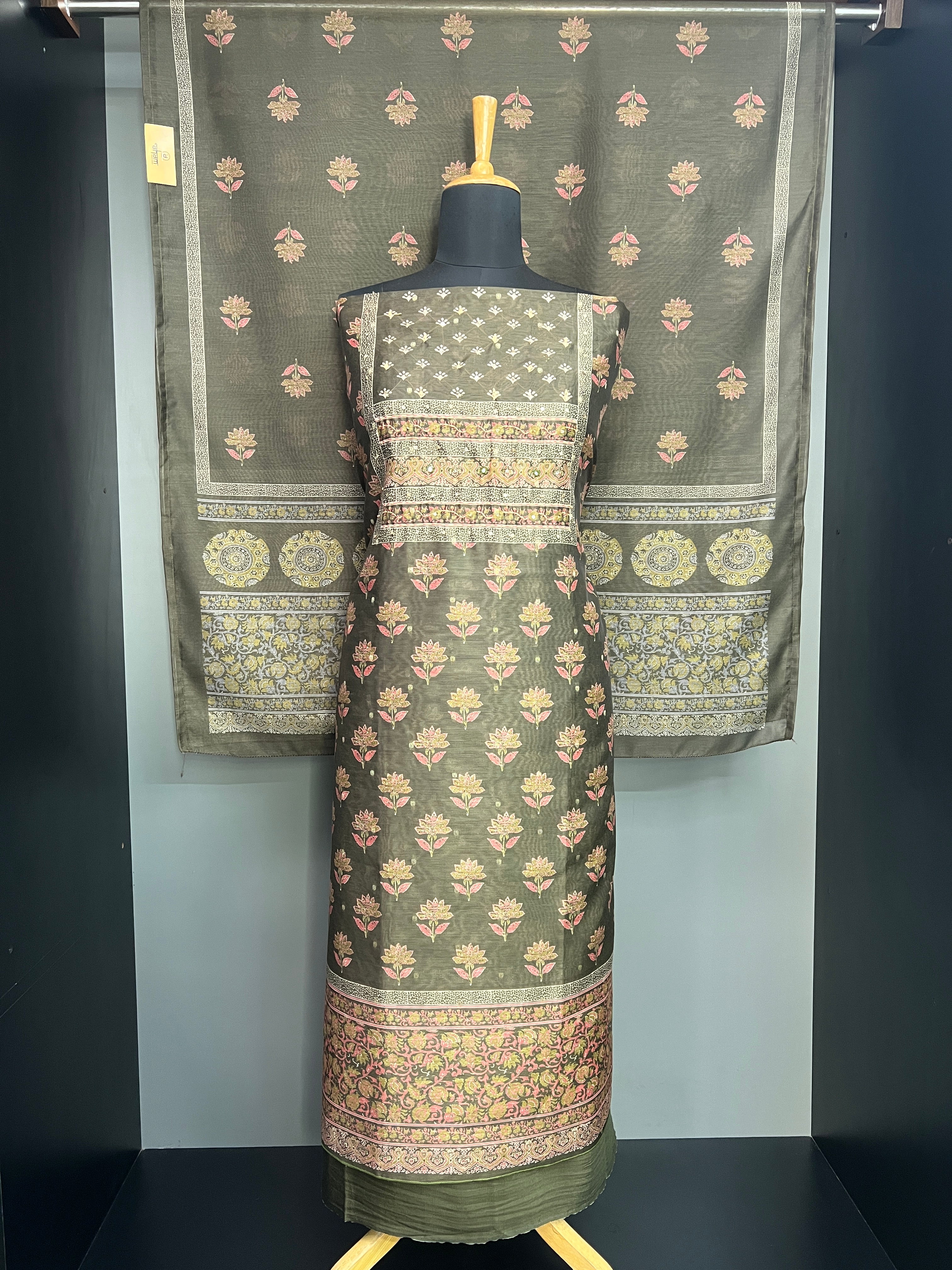 Floral Digital Printed Chanderi Salwar Set | SW2318