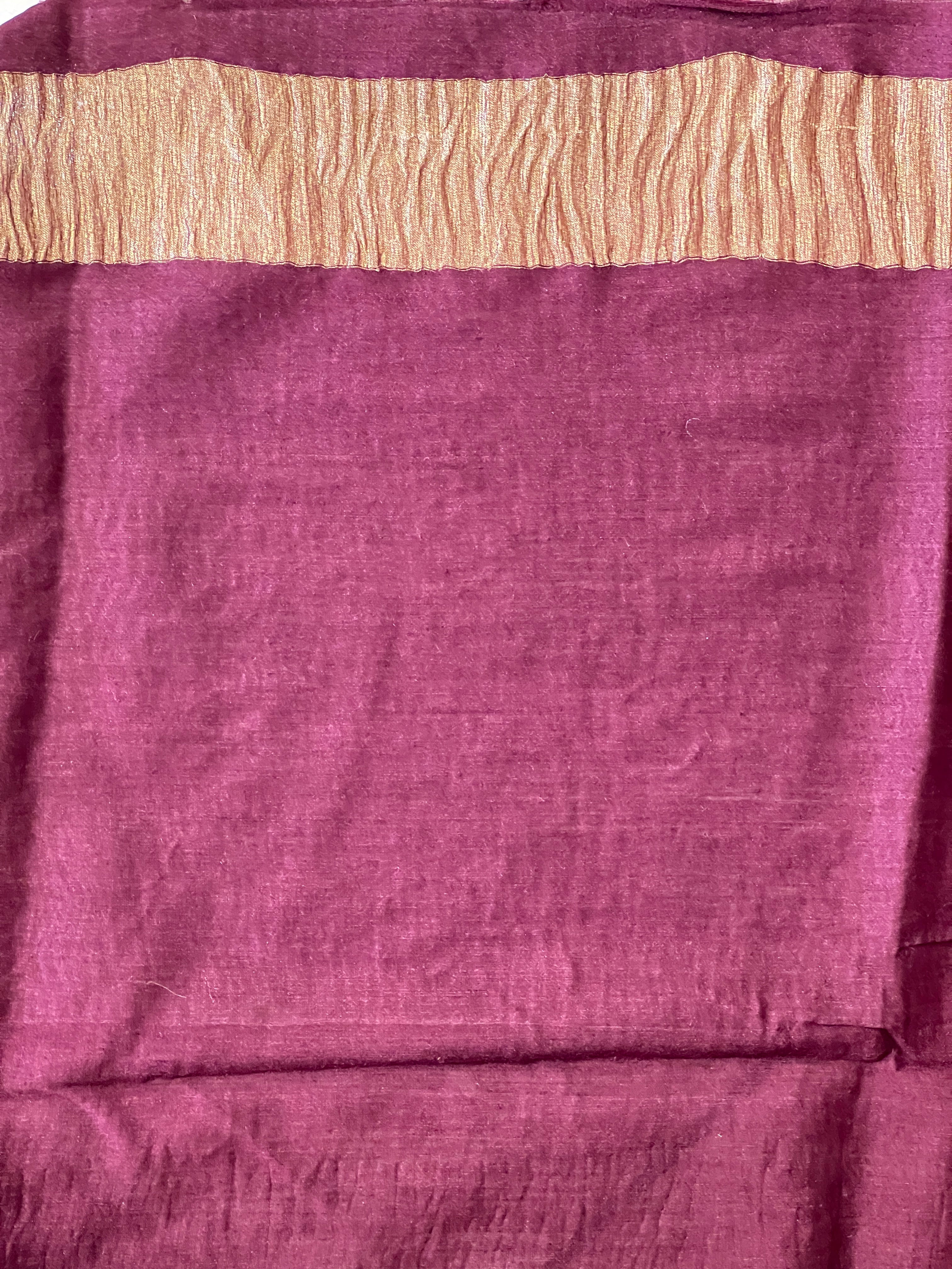 Polka Weaved Muga Tussar Banarasi Saree | FC187