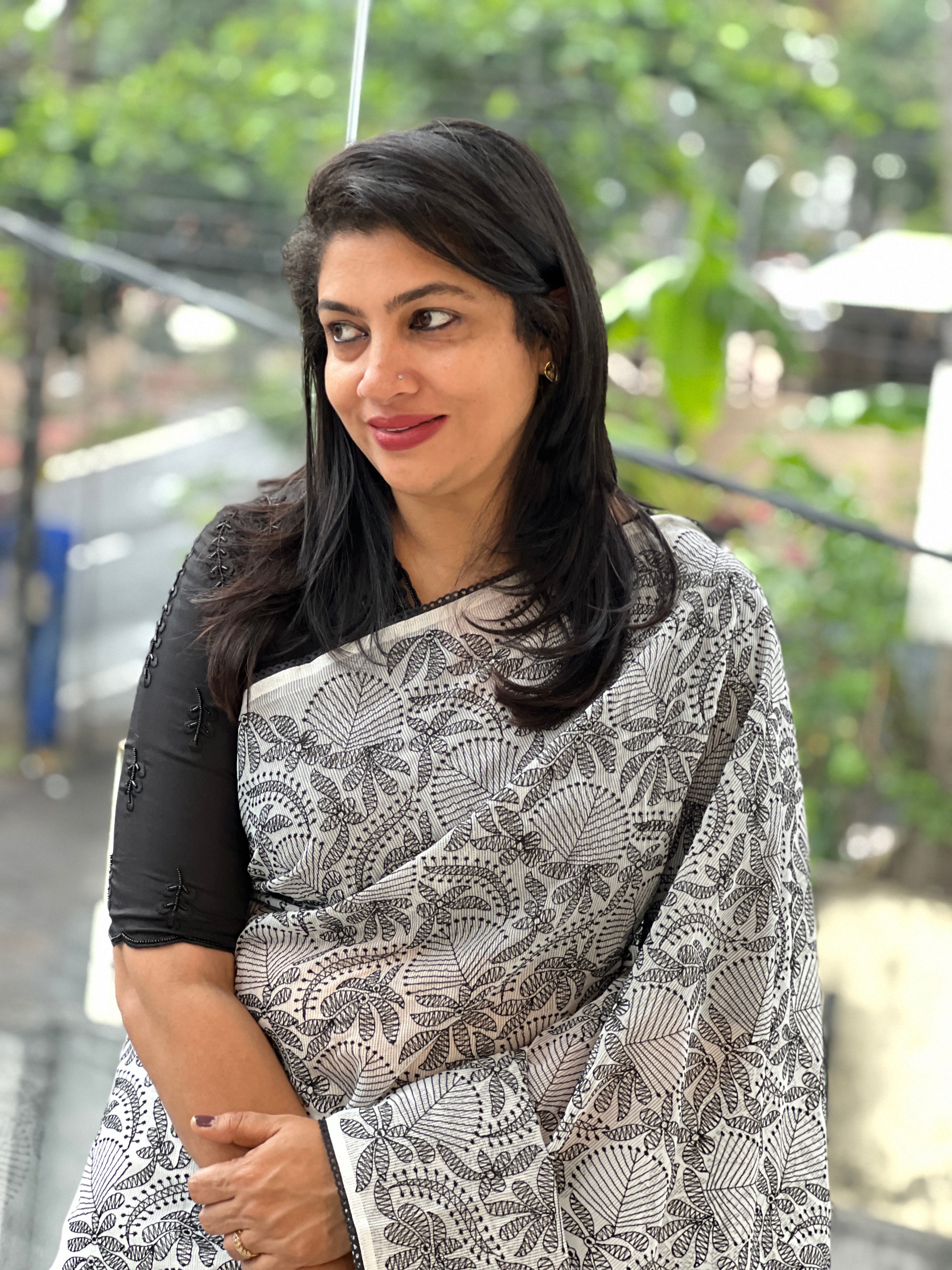 Embroidered Super Net Kota Saree | MR500