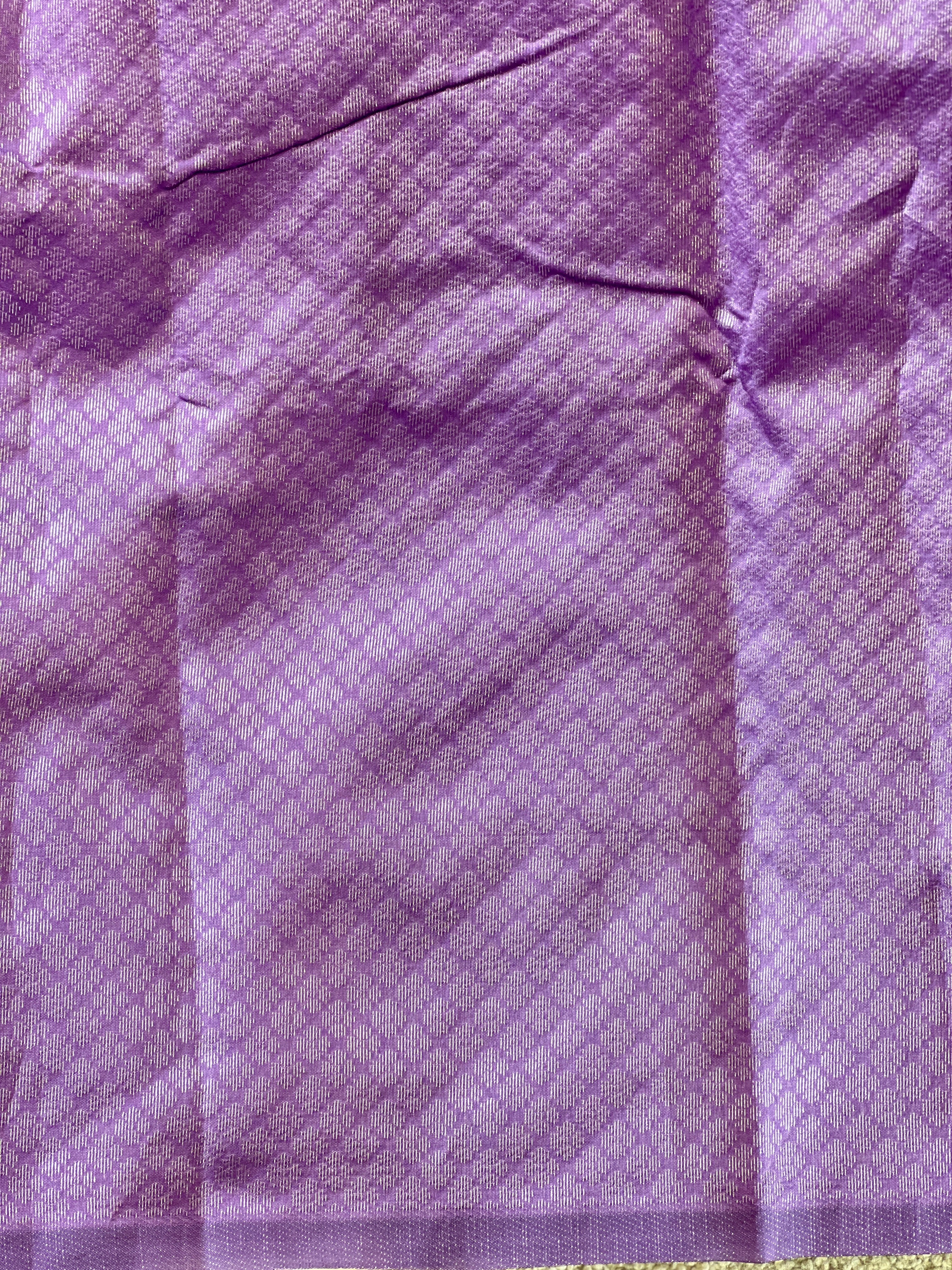 Traditional Silver Zari Buta Weaved Semi Silk Saree | HT174