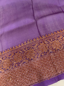 Hand Woven Kora Banarasi Saree | NO147