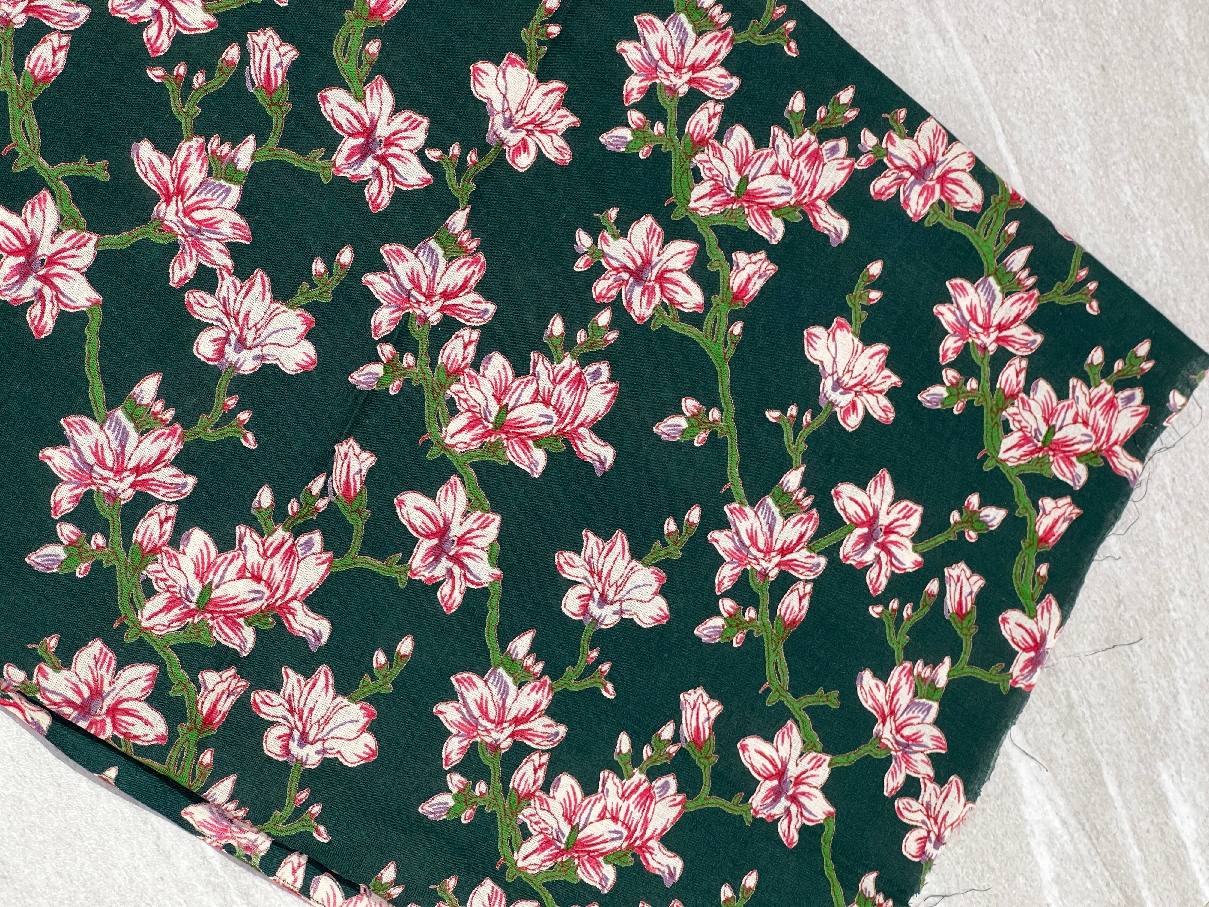 Floral Printed Cotton Blouse Material | RMBT364