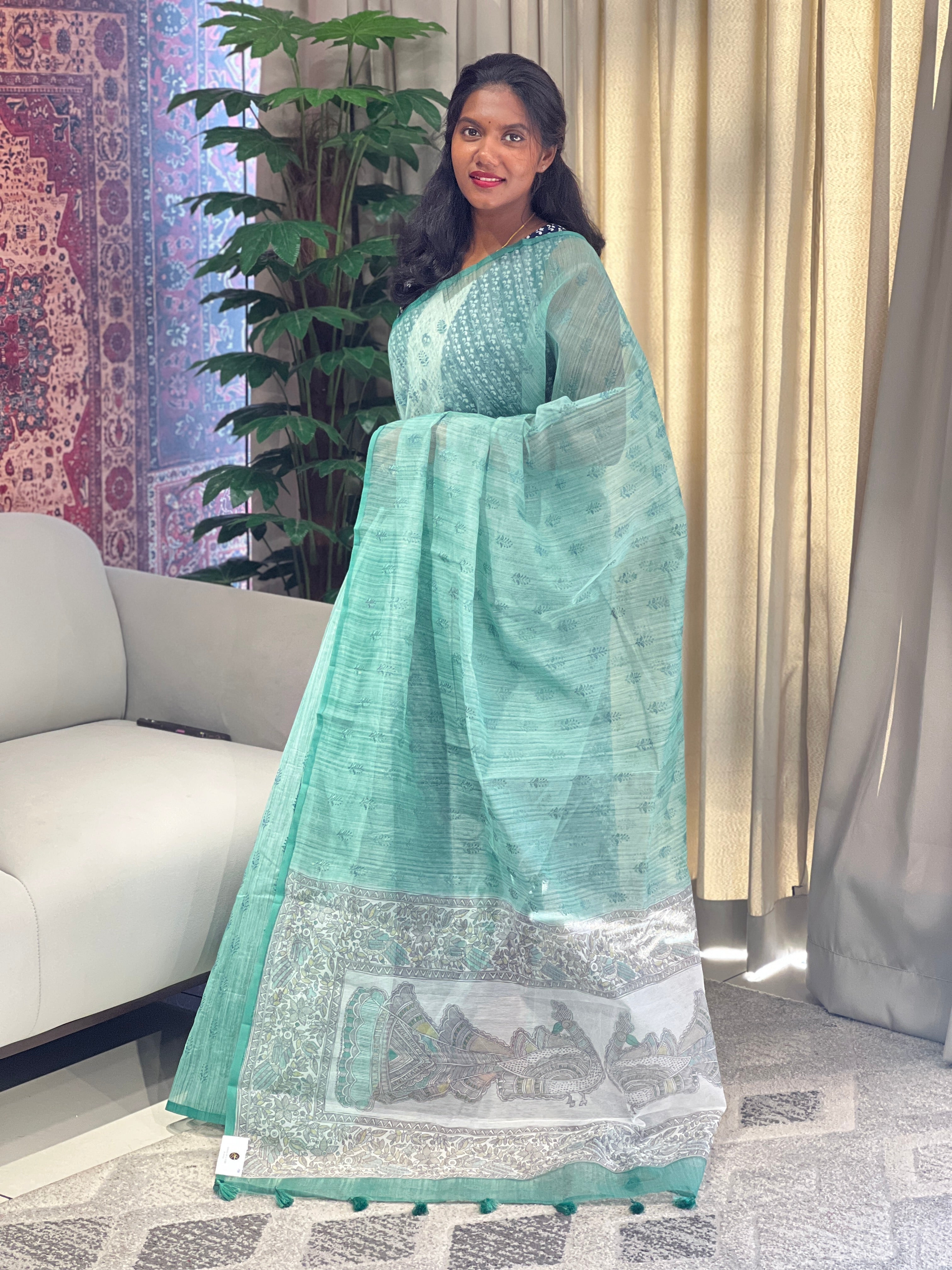 Machine Embroidery Detailed Kota Saree | YNG785