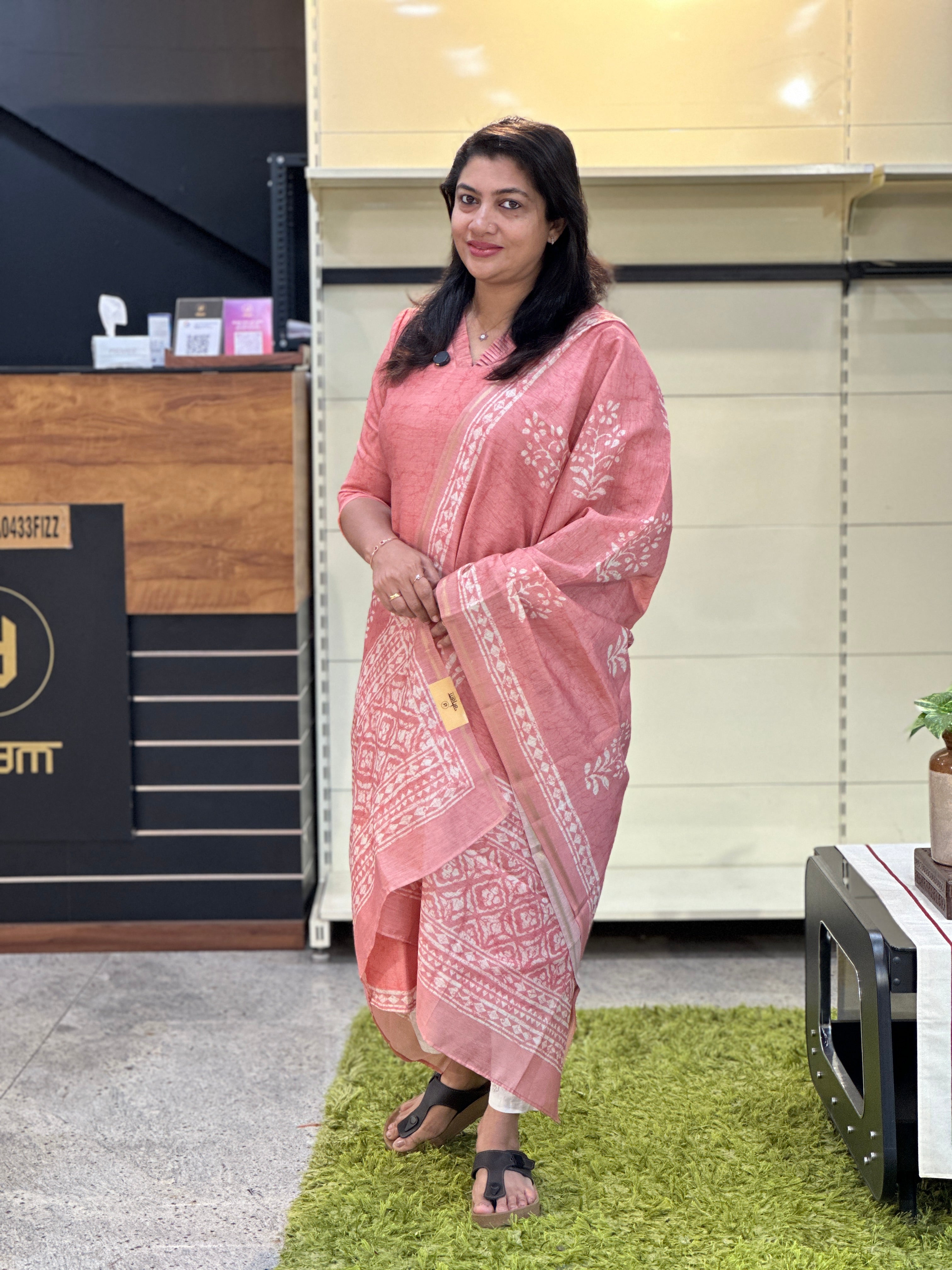 Sublimation Printed Semi Tussar Salwar Set | SSN508