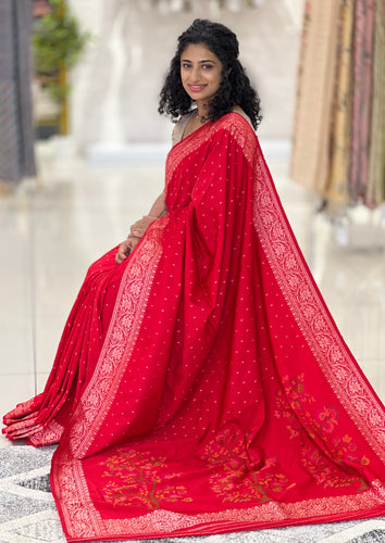 Banarasi Weaving Kathan Silk Finish Saree | YNG365