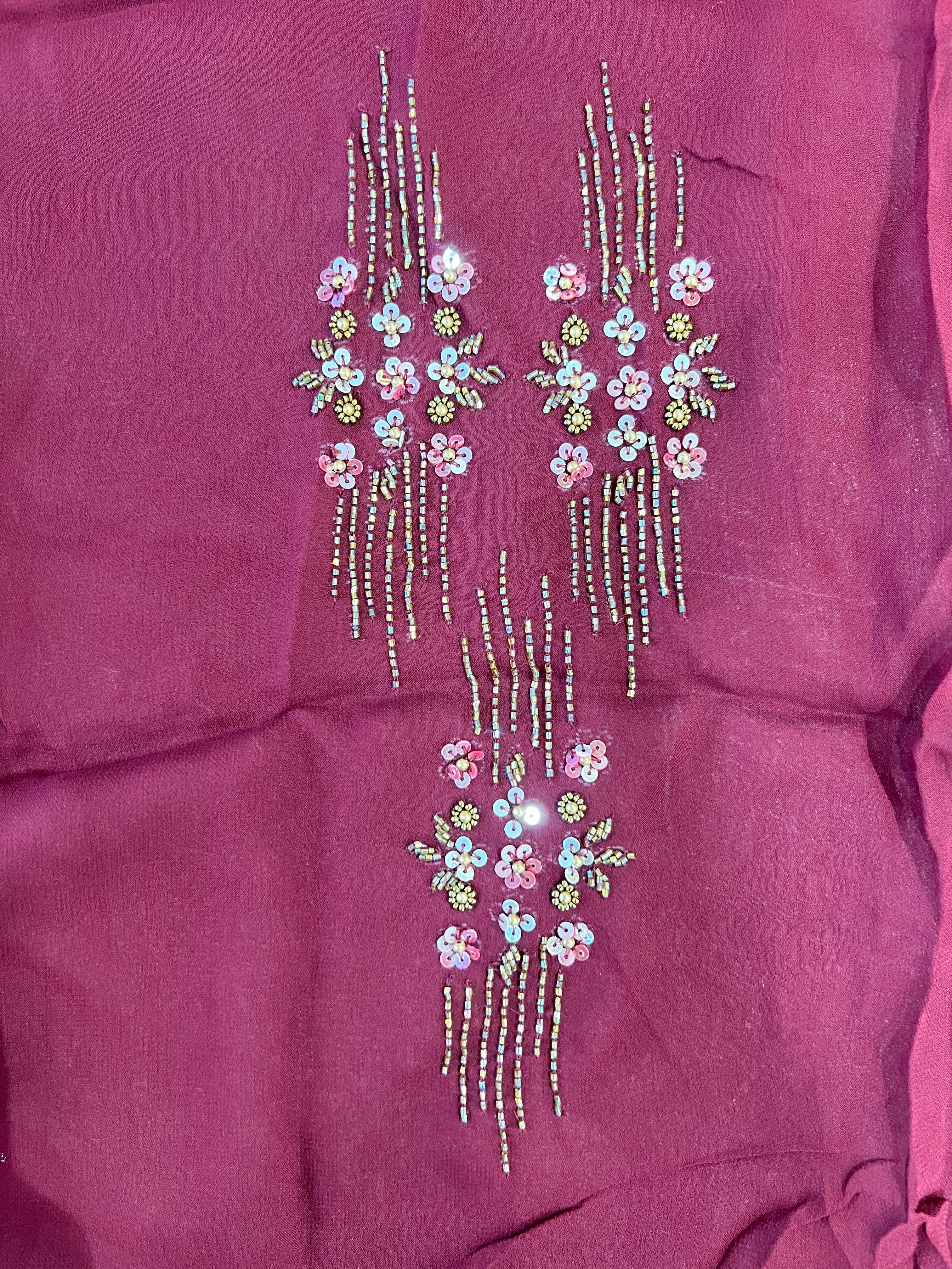 Hand Work Detailed Pure Georgette Saree | DN832