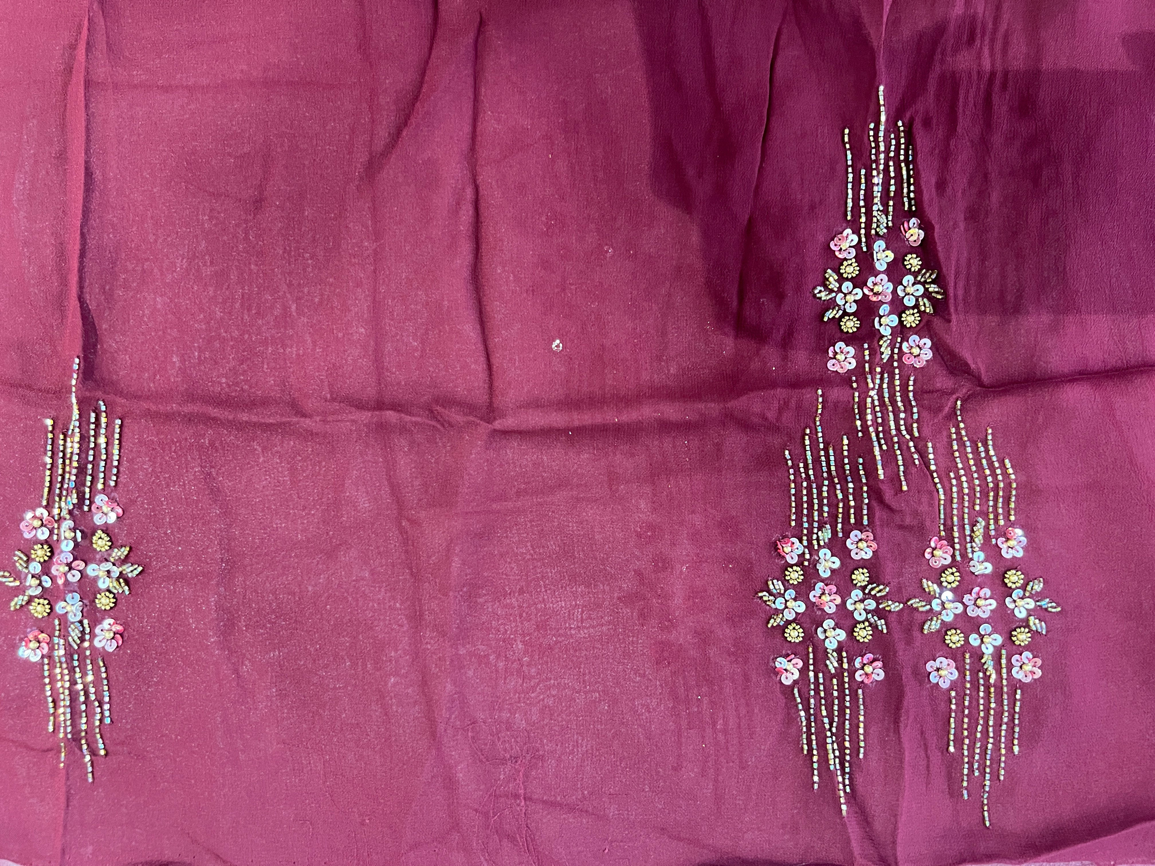 Hand Work Detailed Pure Georgette Saree | DN832