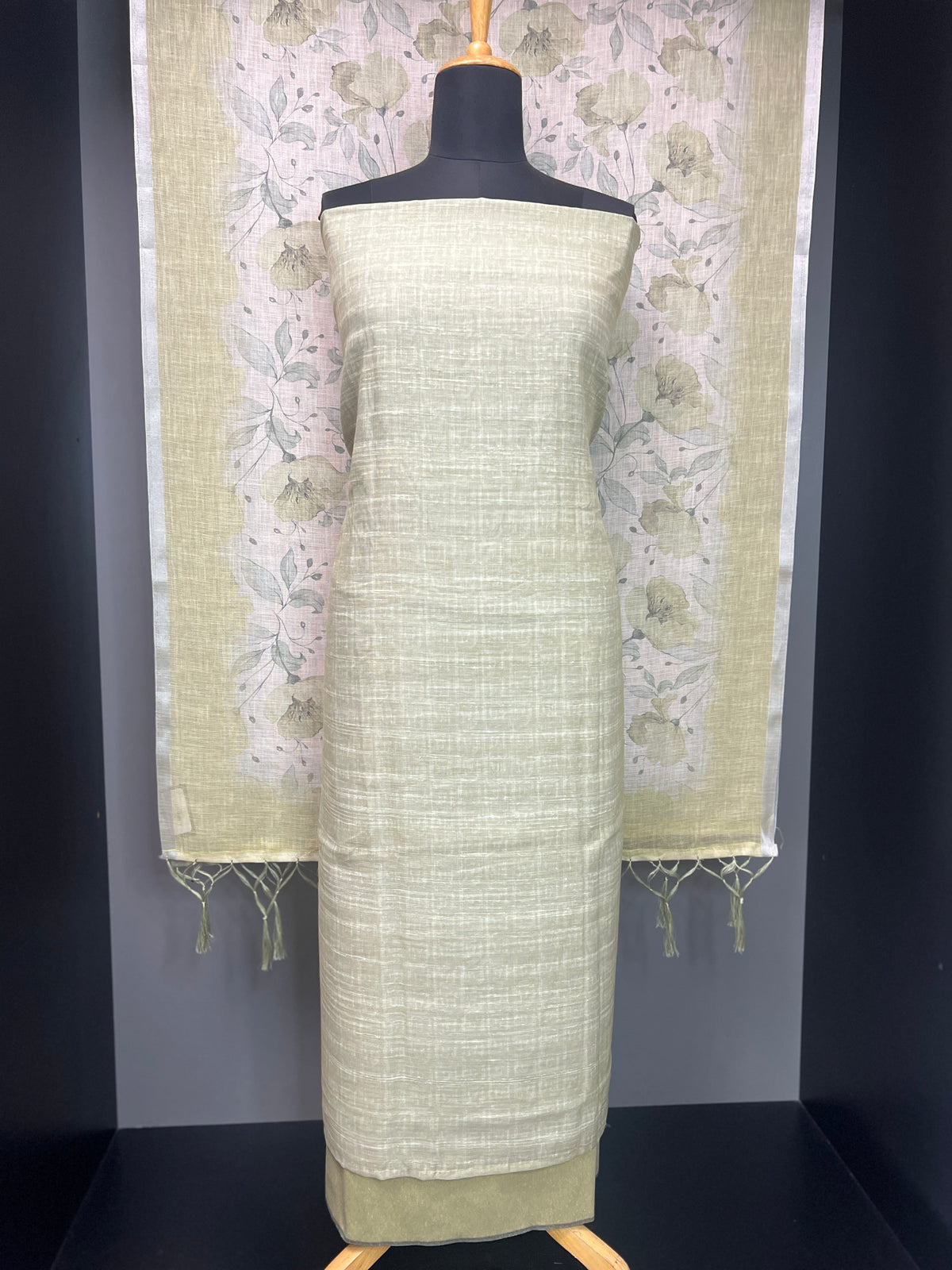 Self Printed Pattern Slub Linen Salwar Set | SP254 – Aham Designer Boutique