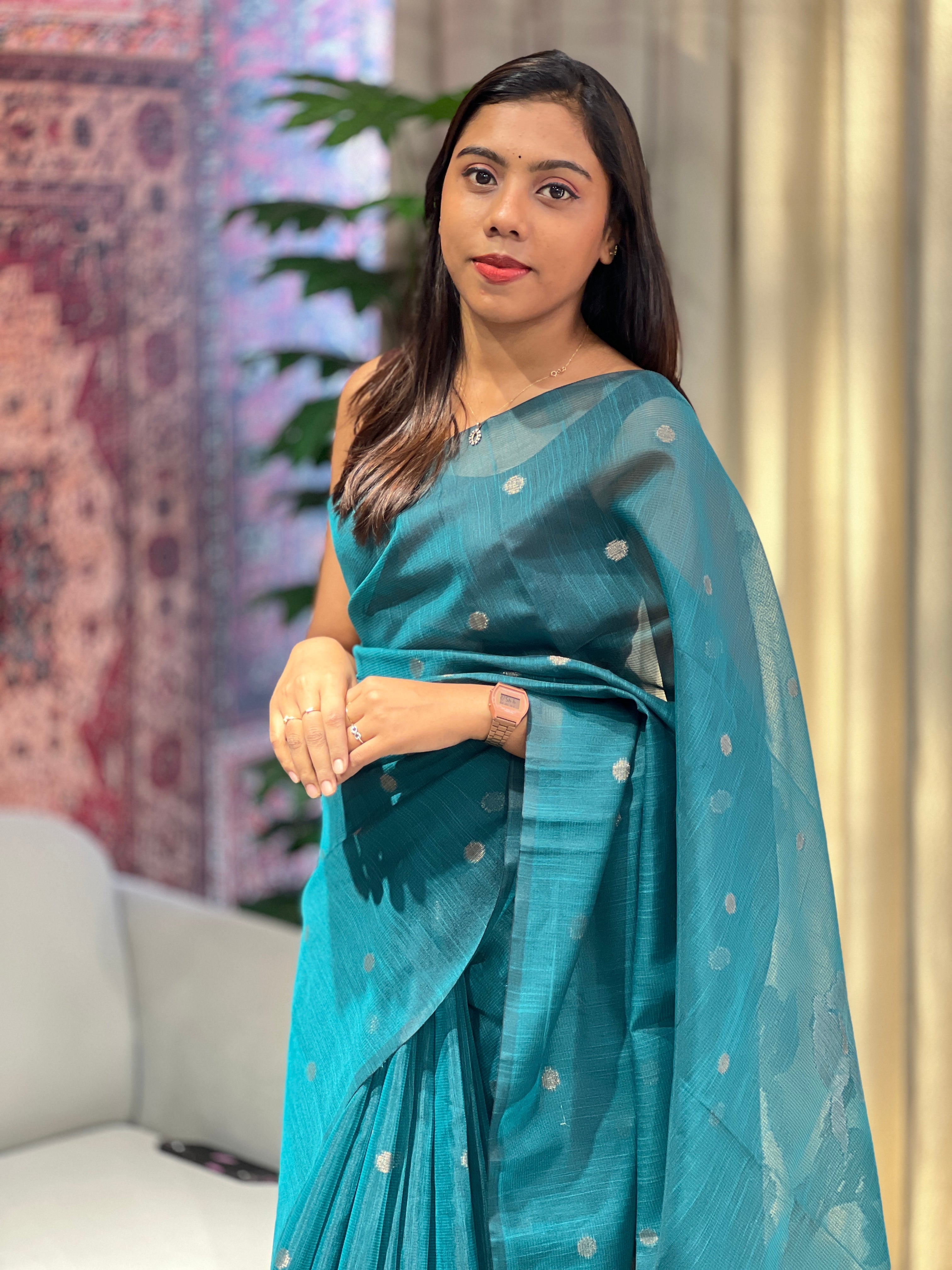 Zari Woven Semi Silk Saree | YNG1005