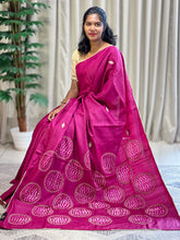 Embroidery With Tie & Dye Detailed Pure Tussar Saree | RGD694