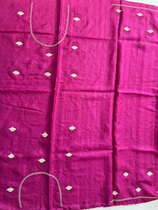 Embroidery With Tie & Dye Detailed Pure Tussar Saree | RGD694